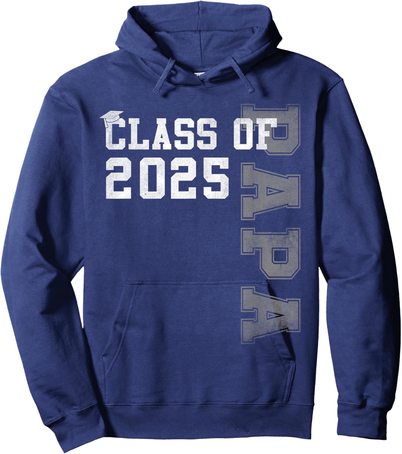 Papa Senior 2025 Proud Papa Of A Class Of 2025 Graduation Hoodie - Hoodie | Navy