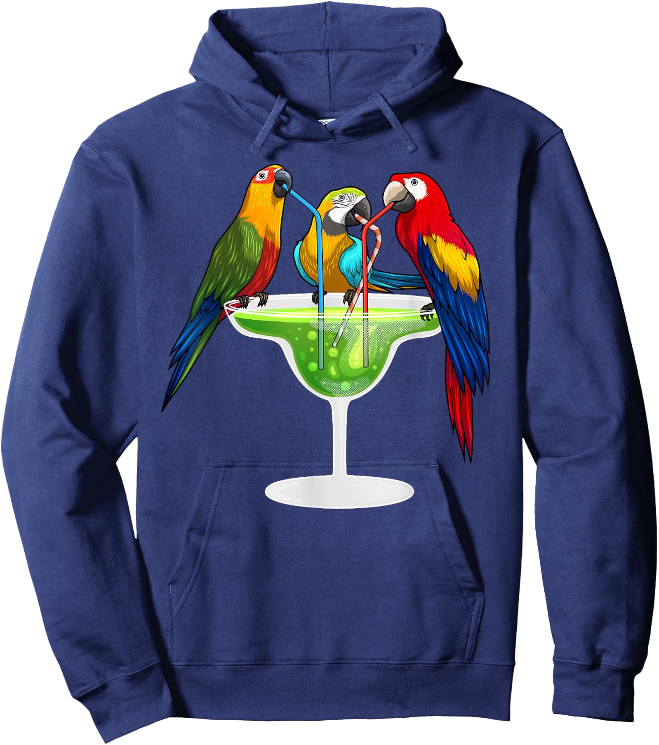 Cute Parrot Design Women Kids Pet Bird Parrot Lovers Hoodie - Hoodie | Navy
