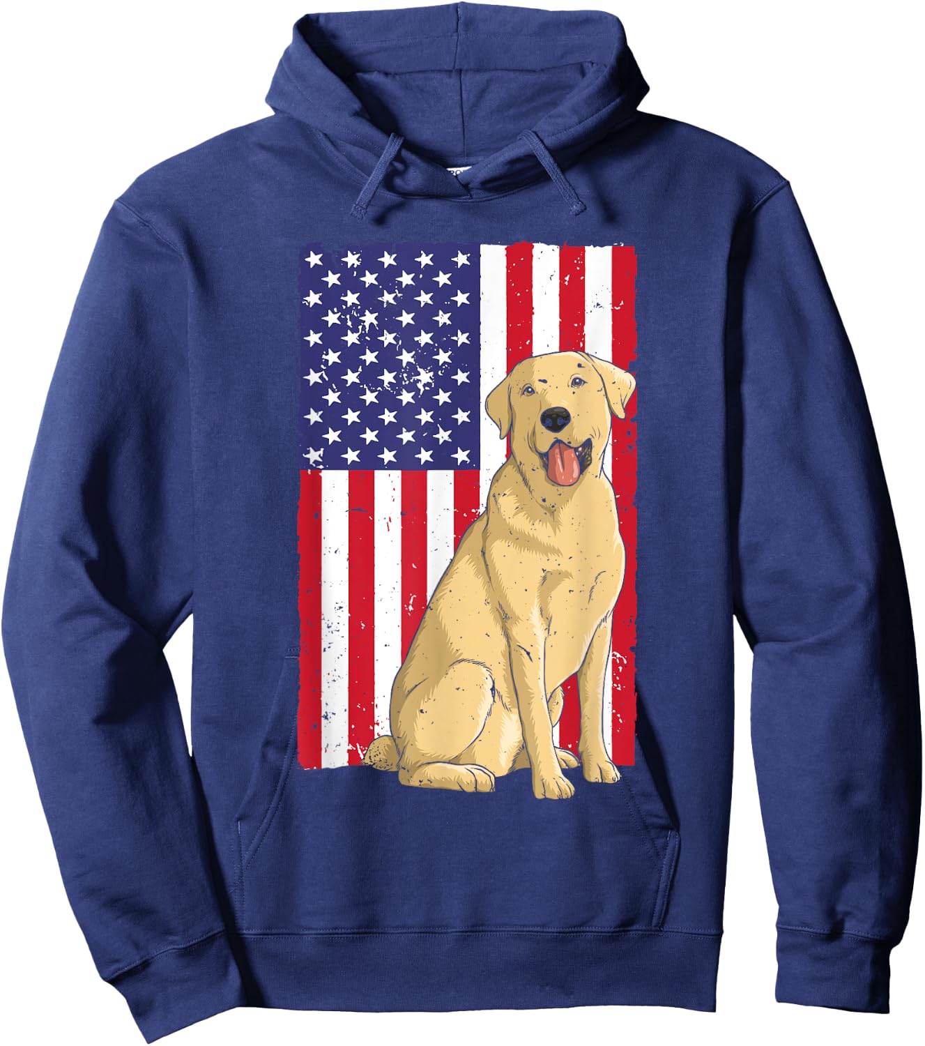 Cool Yellow Lab Art Women Yellow Labrador Retriever Hoodie - Hoodie | Navy