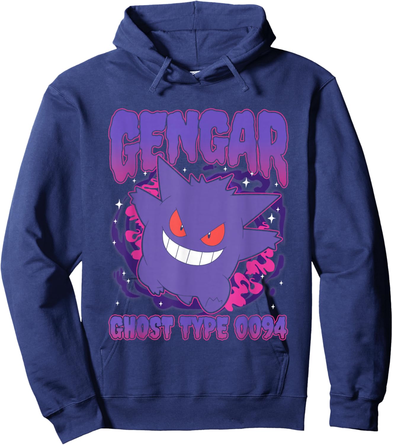 Pokémon Gengar Ghost Type 0094 Spooky Poster Hoodie - Hoodie | Navy