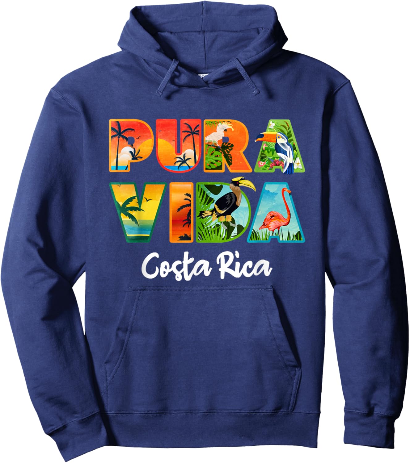 Pura Vida Costa Rica Souvenir - Cool Central America Travel Hoodie - Hoodie | Navy