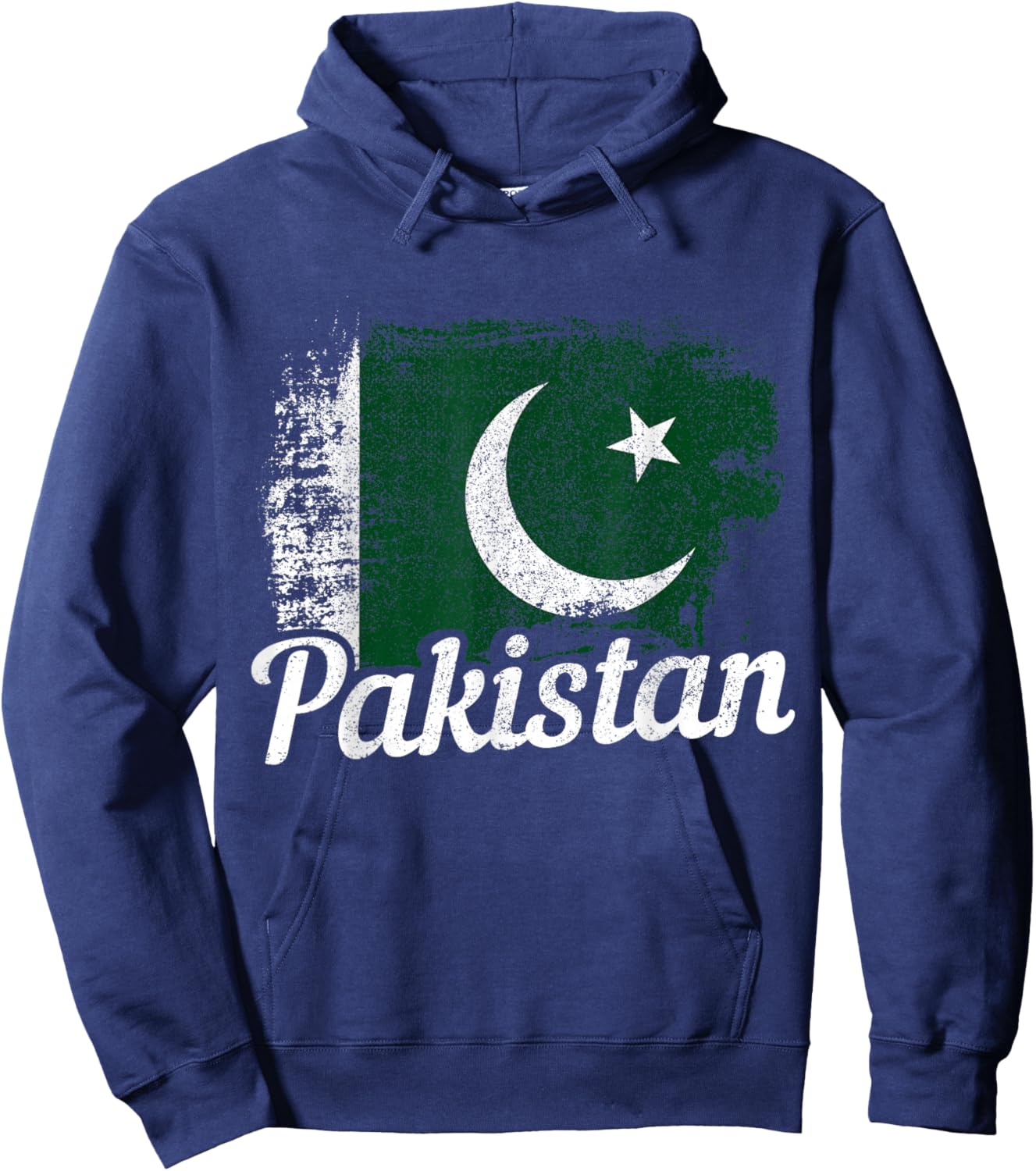 Pakistan Flag Vintage Pakistani Hoodie - Hoodie | Navy