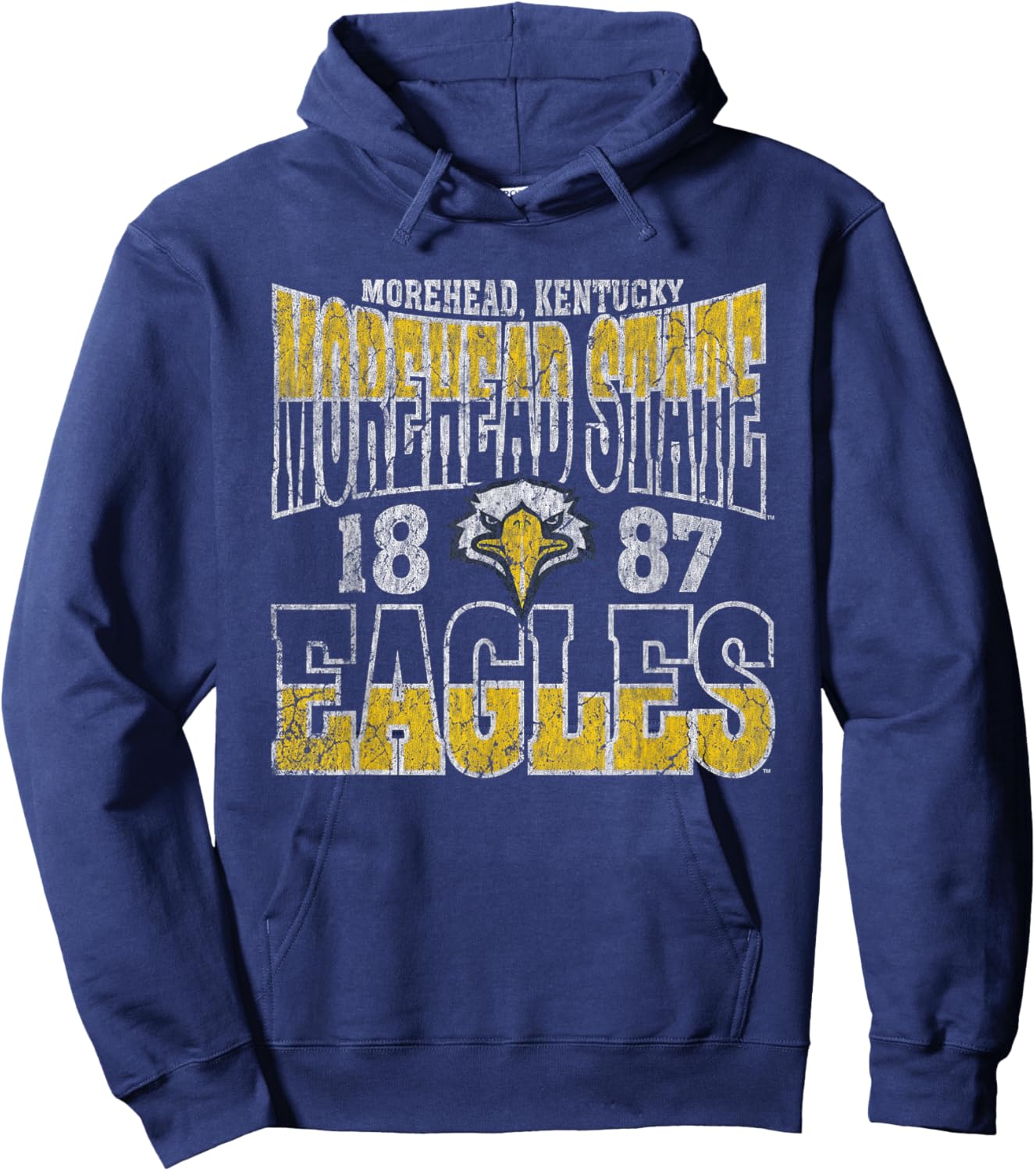 Morehead State Eagles Vintage Scroll Royal Blue Hoodie - Hoodie | Navy
