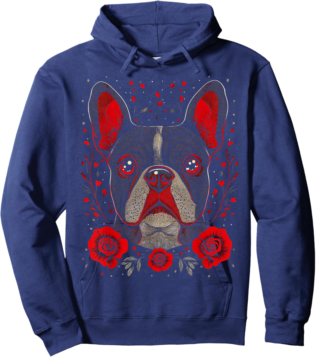 Motif bouledogue français Hoodie - Hoodie | Navy