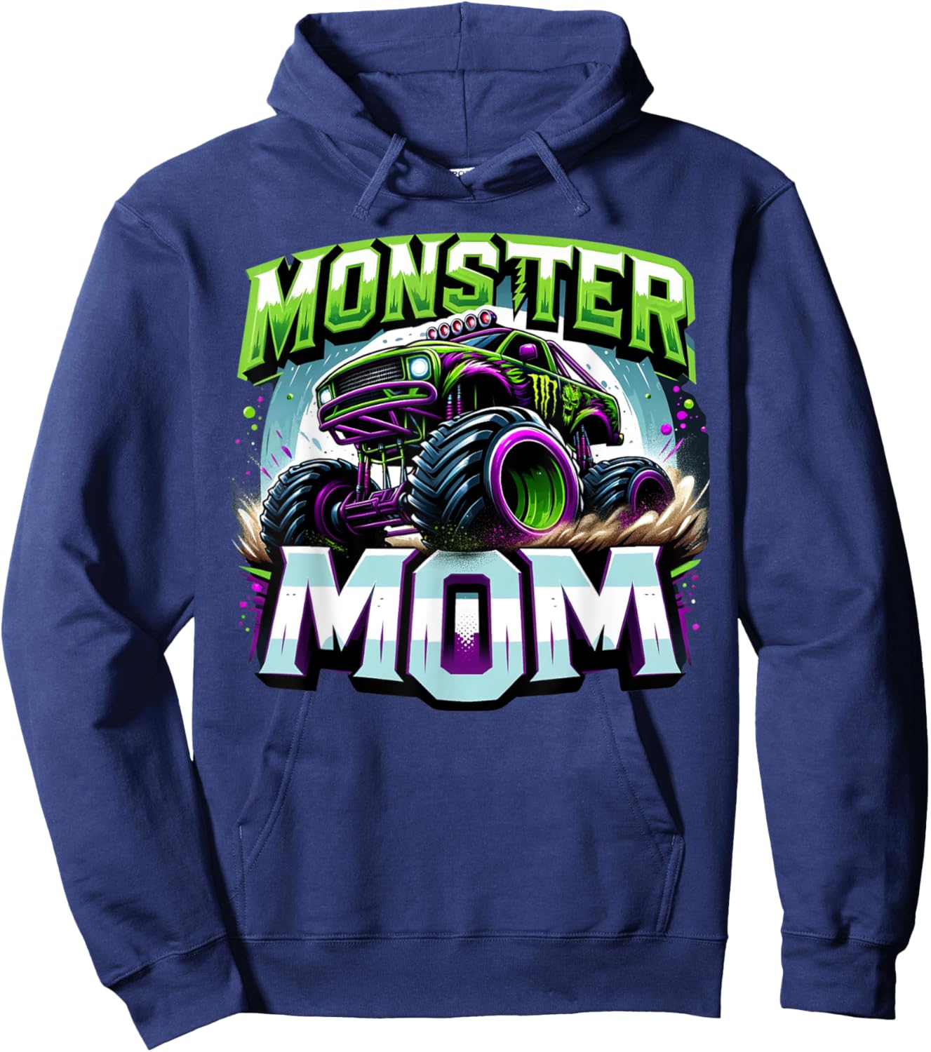 Monster Truck Race Racer Driver Mom Mother's Day Hoodie - Hoodie | Navy