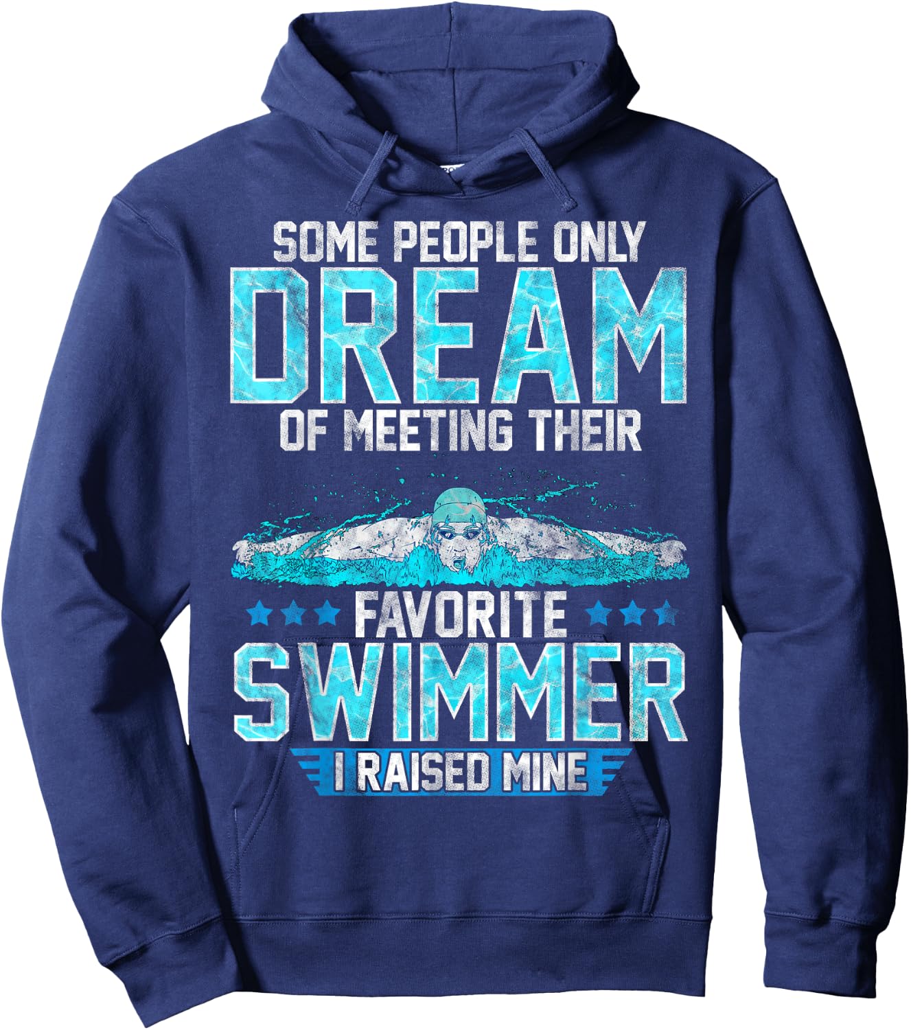 Swimming Parent Swimmer Mom Dad My Favorite Swim Meet Hoodie - Hoodie | Navy