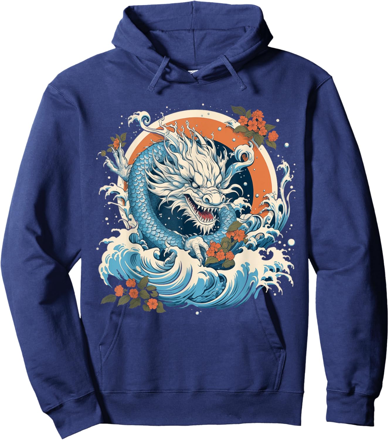 Astrological Dancing Lunar Water Dragon Hoodie - Hoodie | Navy