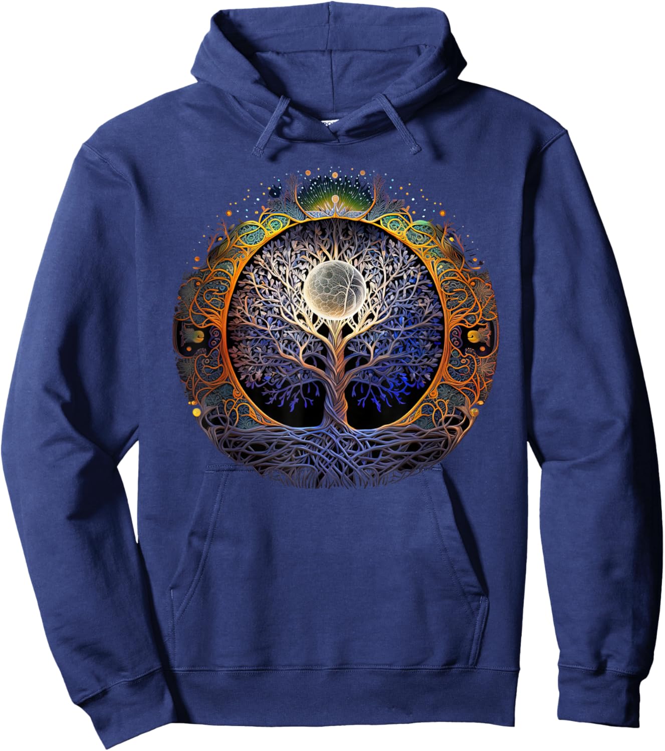 Tree Of Life Yoga Zen Namaste Meditation Hoodie - Hoodie | Navy