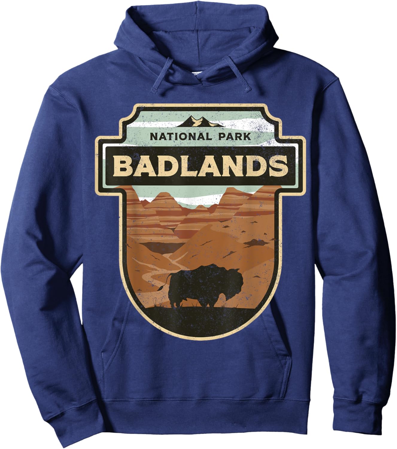 National Park Badlands South Dakota The Mount Rushmore State Hoodie - Hoodie | Navy