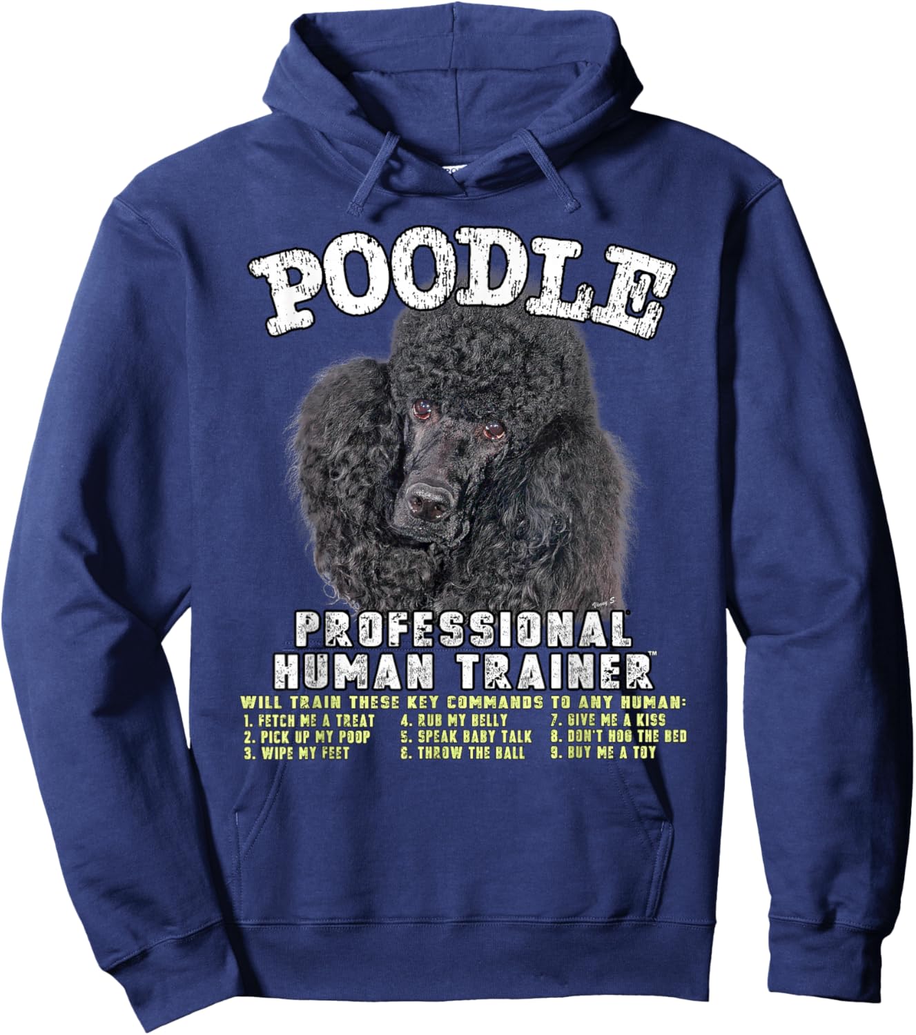 Poodle Black Professional Human Trainer Hoodie - Hoodie | Navy