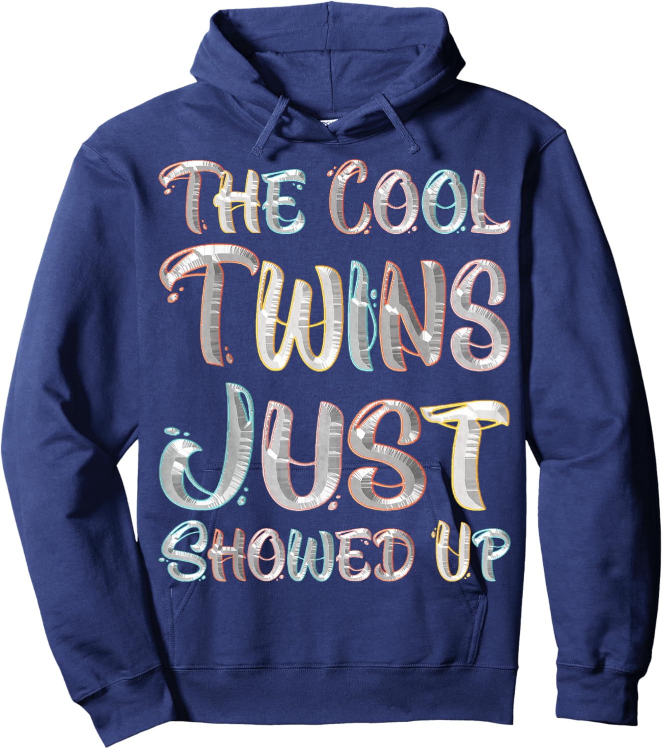 The Cool Twins Just Showed Up Funny Twin Twinning Matching Hoodie - Hoodie | Navy