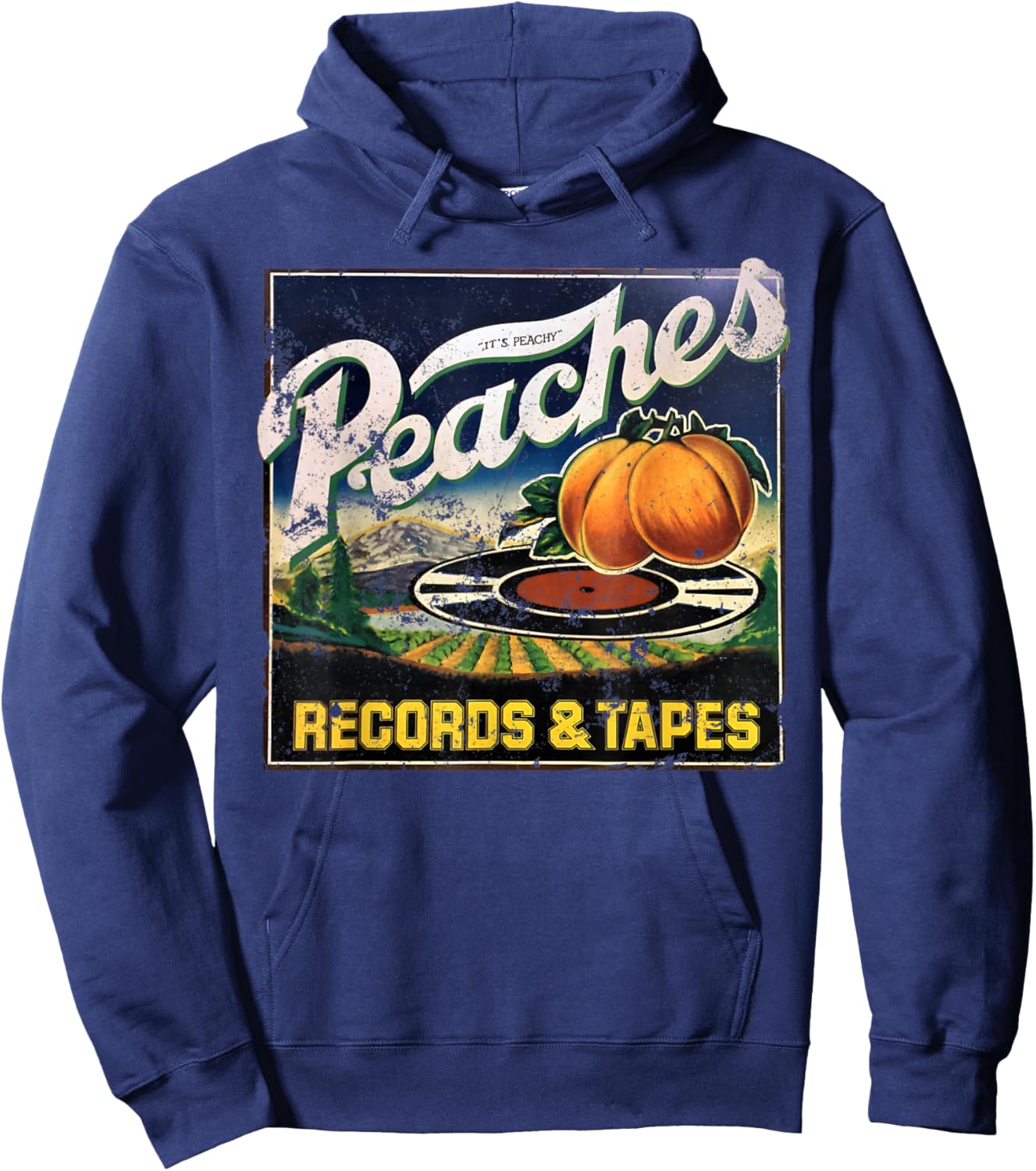 Peaches Music Records Company And Tapes 1975 Hoodie - Hoodie | Navy