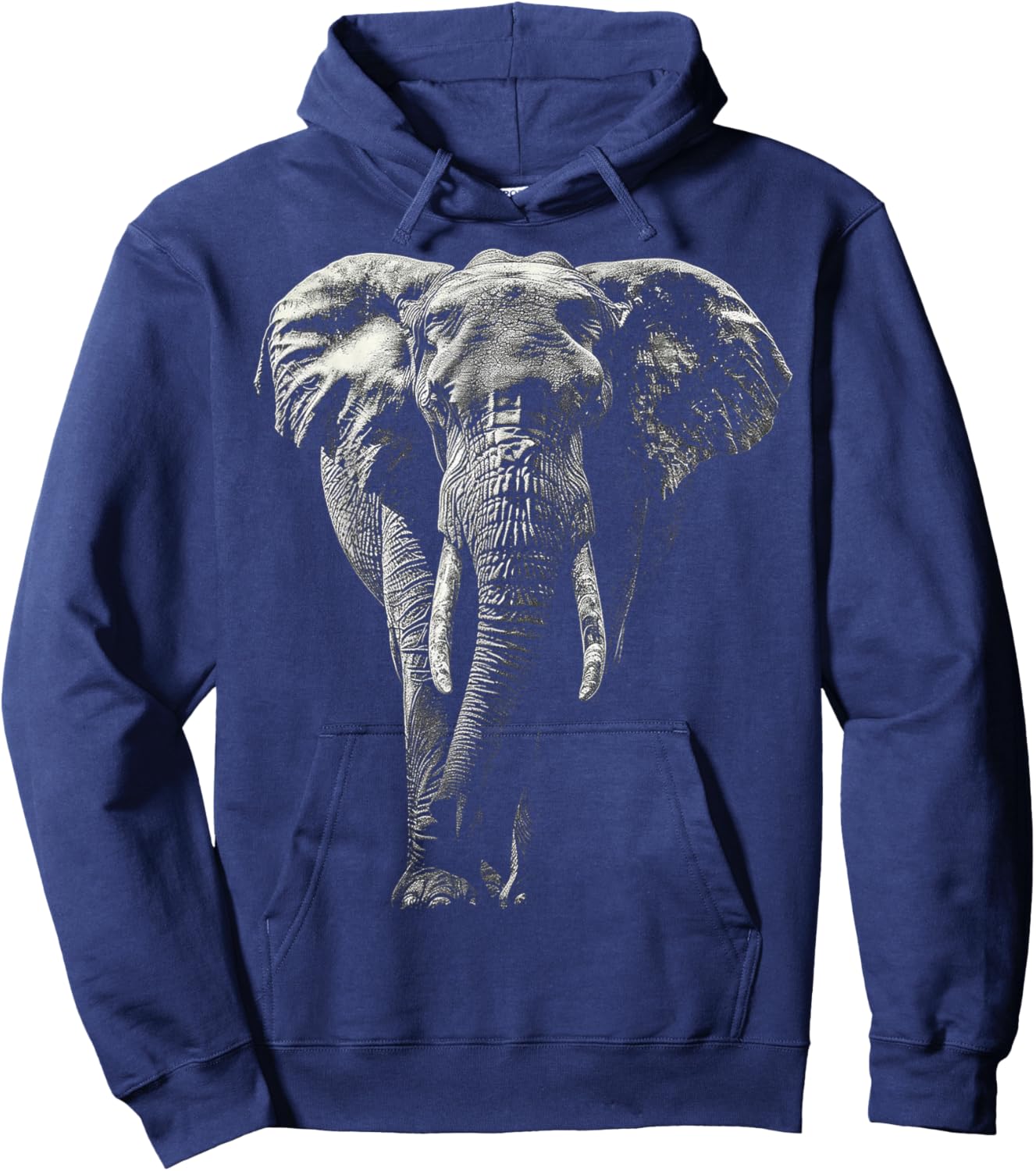 Elephant Lover Drawing Animal Art Graphic Elephant Hoodie - Hoodie | Navy