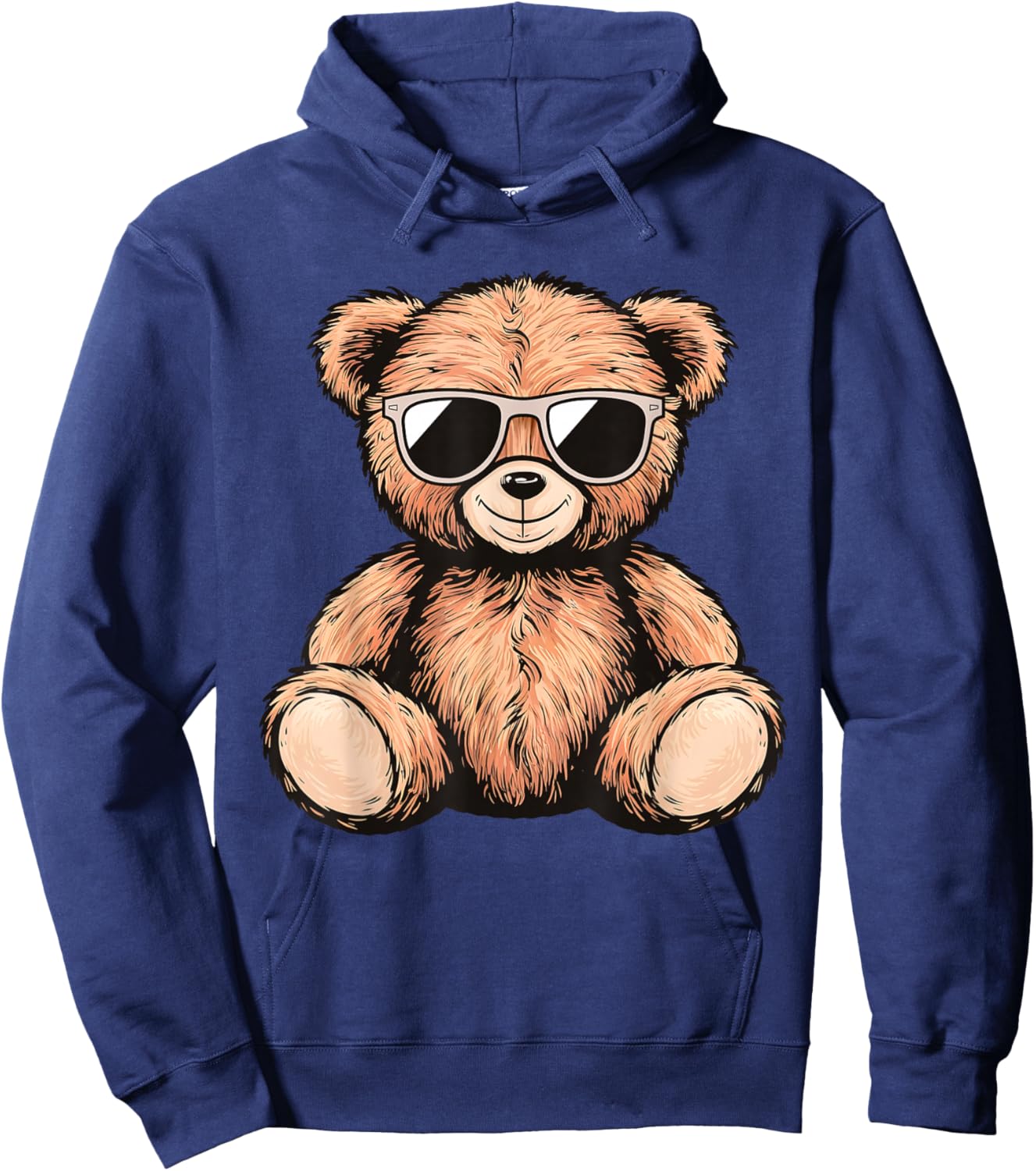 Cool Teddy Bear Men Women Kids Casual Cute Funny Graphic Hoodie - Hoodie | Navy
