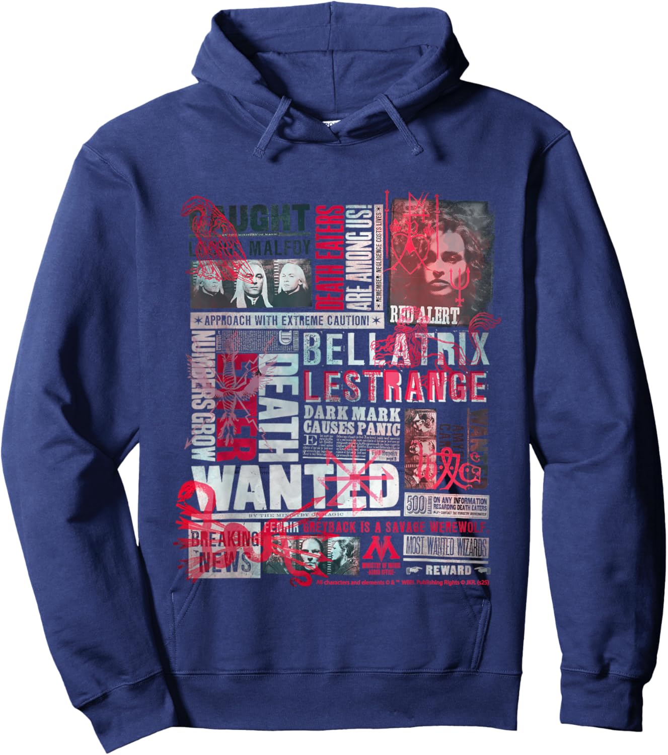Bellatrix Lestrange gesucht im Halloween-Design von Harry Potter Hoodie - Hoodie | Navy