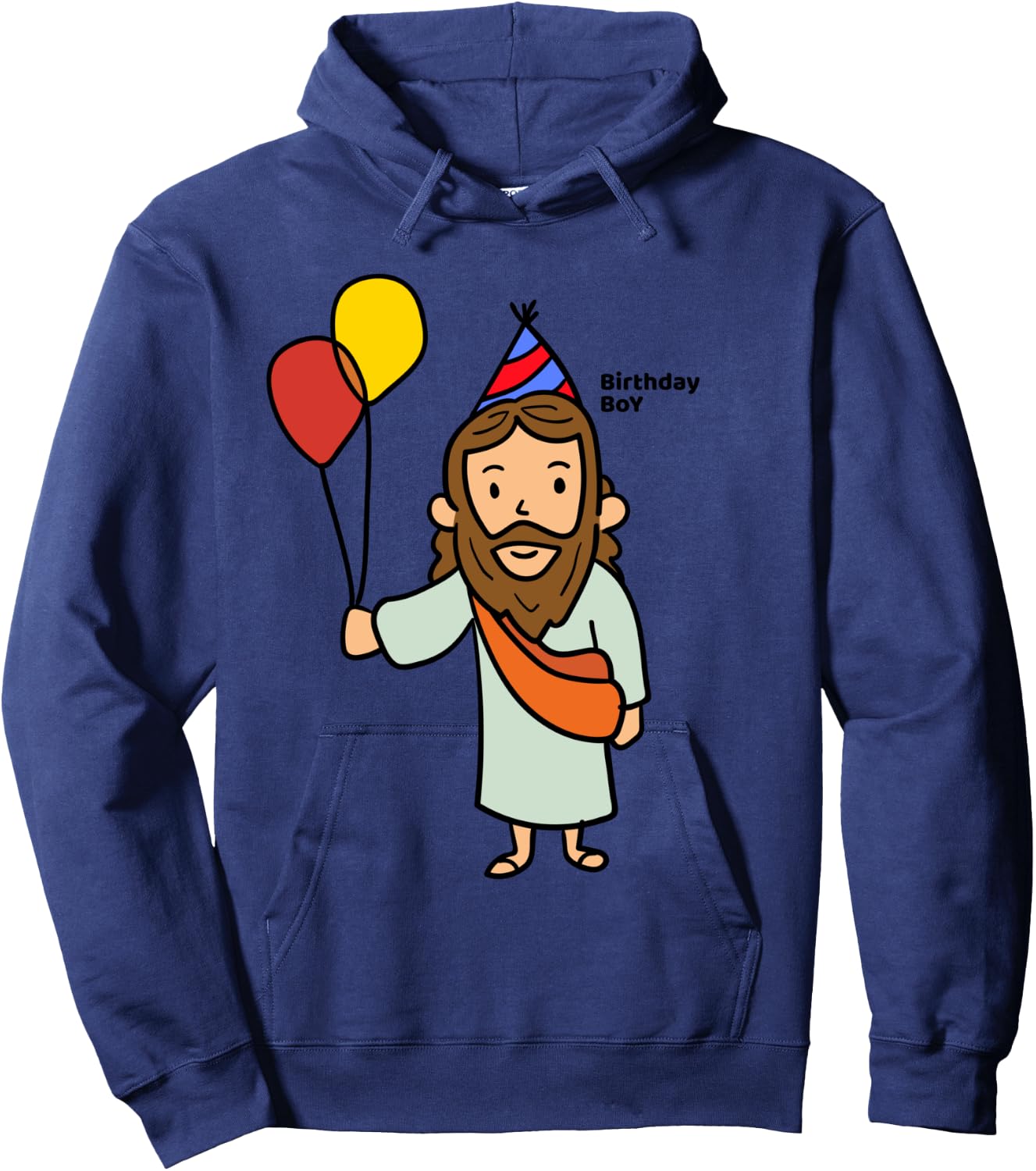 JESUS BIRTHDAY BOY | Funny Christmas Christ Hoodie - Hoodie | Navy