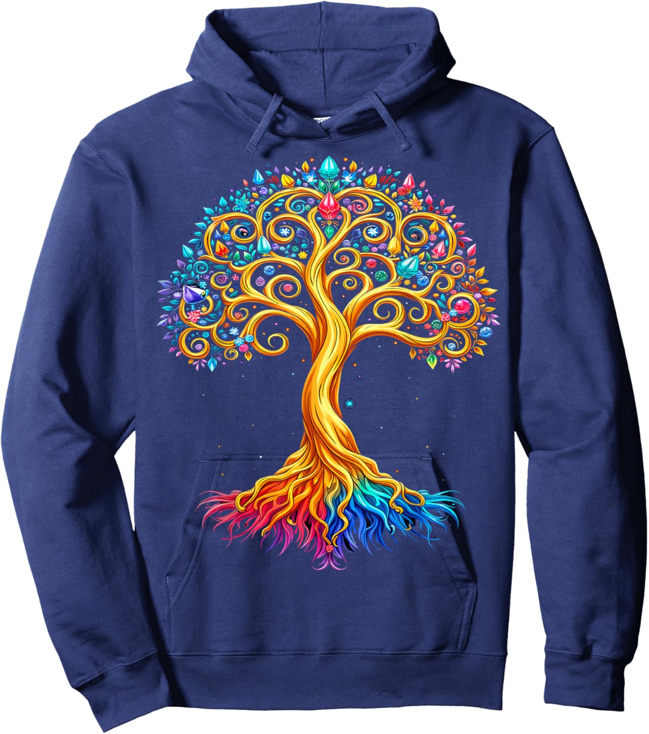 Buddha Meditation Tree Hoodie - Hoodie | Navy