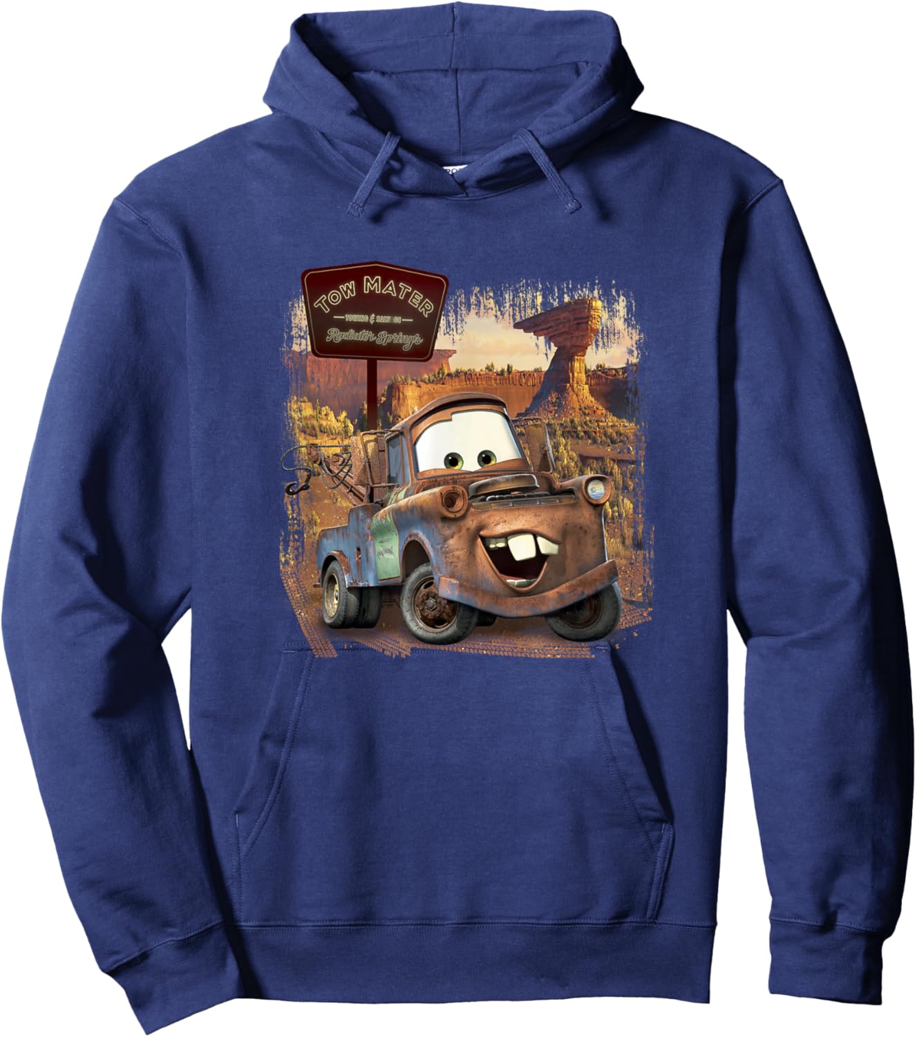 Disney Pixar Cars Tow Mater Welcome to Radiator Springs Hoodie - Hoodie | Navy