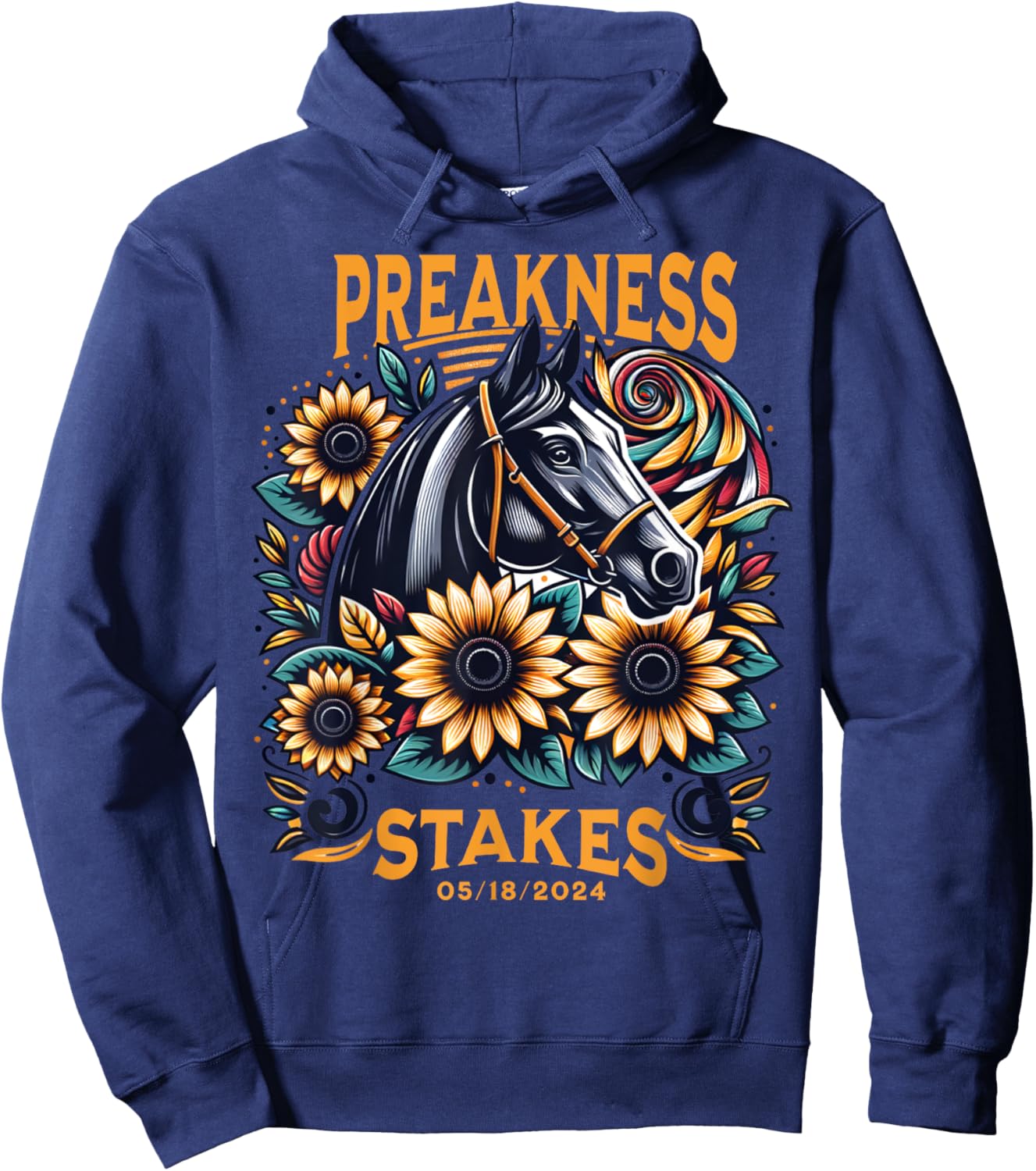 Preakness Stakes Horse Racing Outfit Women's Design Hoodie - Hoodie | Navy