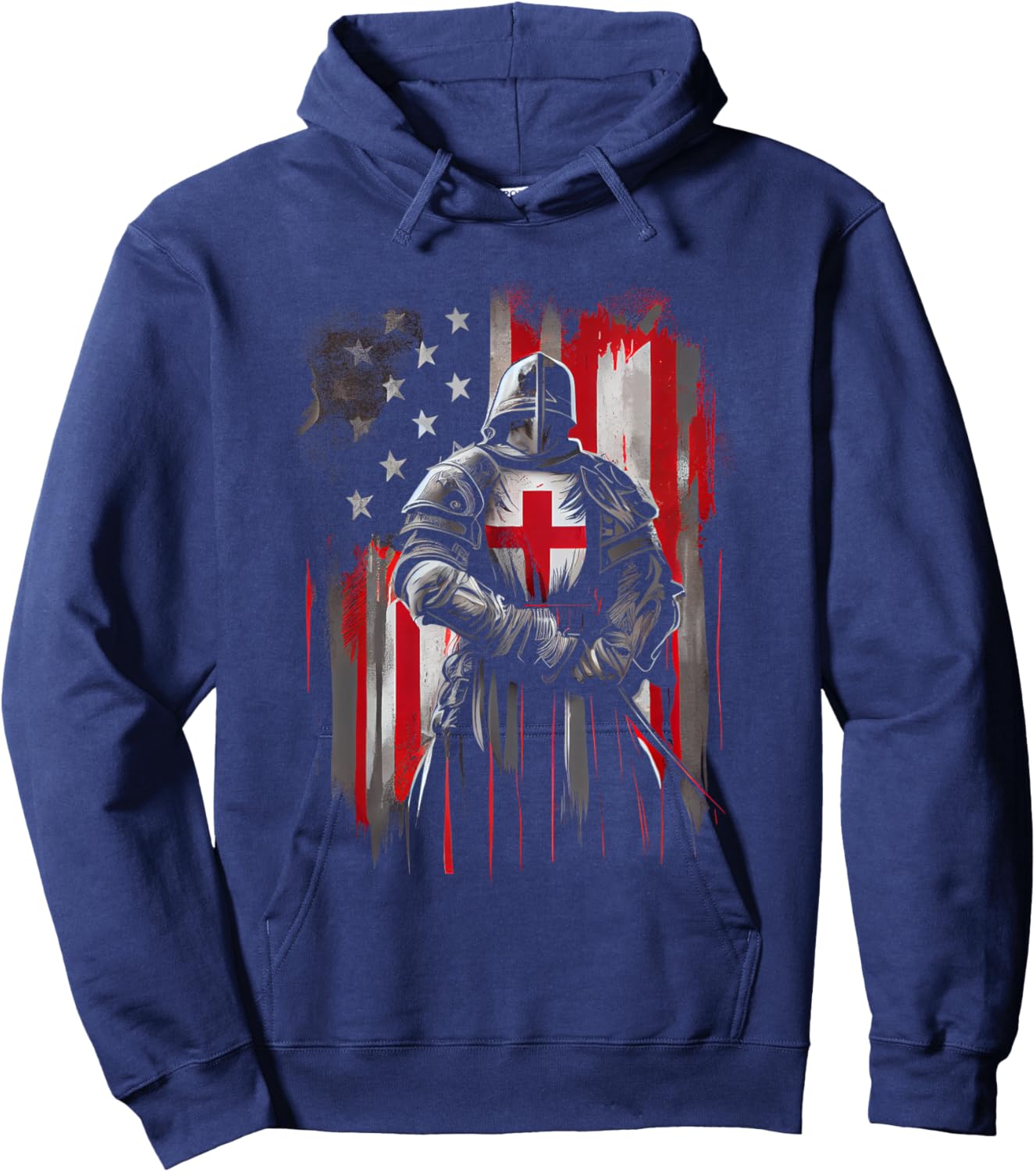 Knight Templar Christian Warrior Of God Crusader Gift Hoodie - Hoodie | Navy