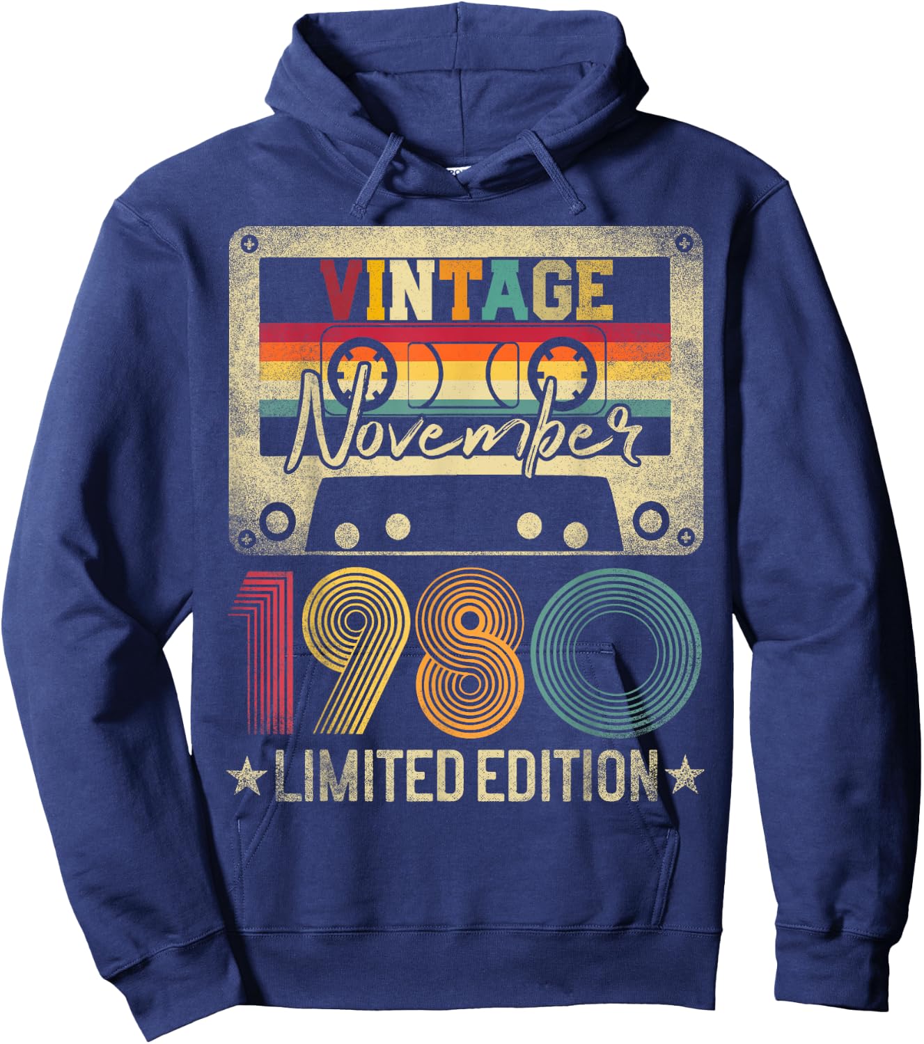 November 1980 45th Birthday Gift Limited Edition Vintage Hoodie - Hoodie | Navy