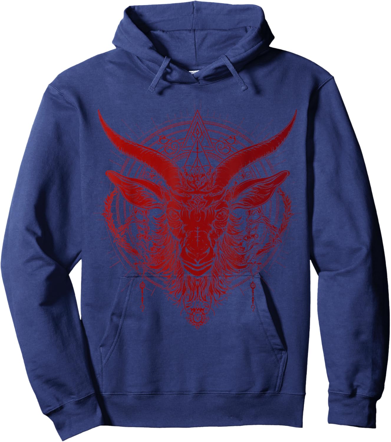 Baphomet Satanist Halloween Metallkopf Satanische Ziege Hoodie - Hoodie | Navy