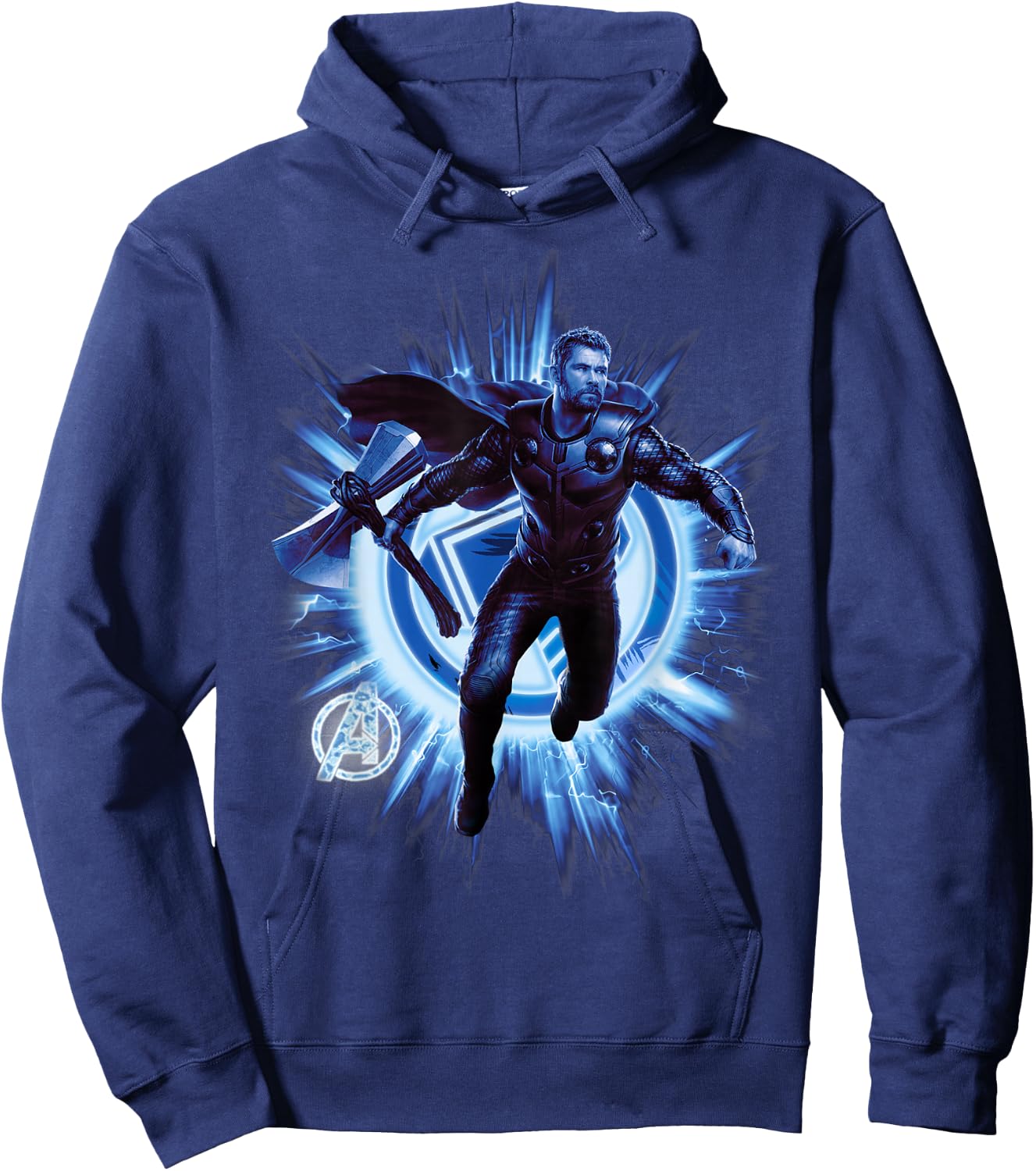 Marvel Avengers Endgame Thor Blast Poster Graphic Hoodie - Hoodie | Navy