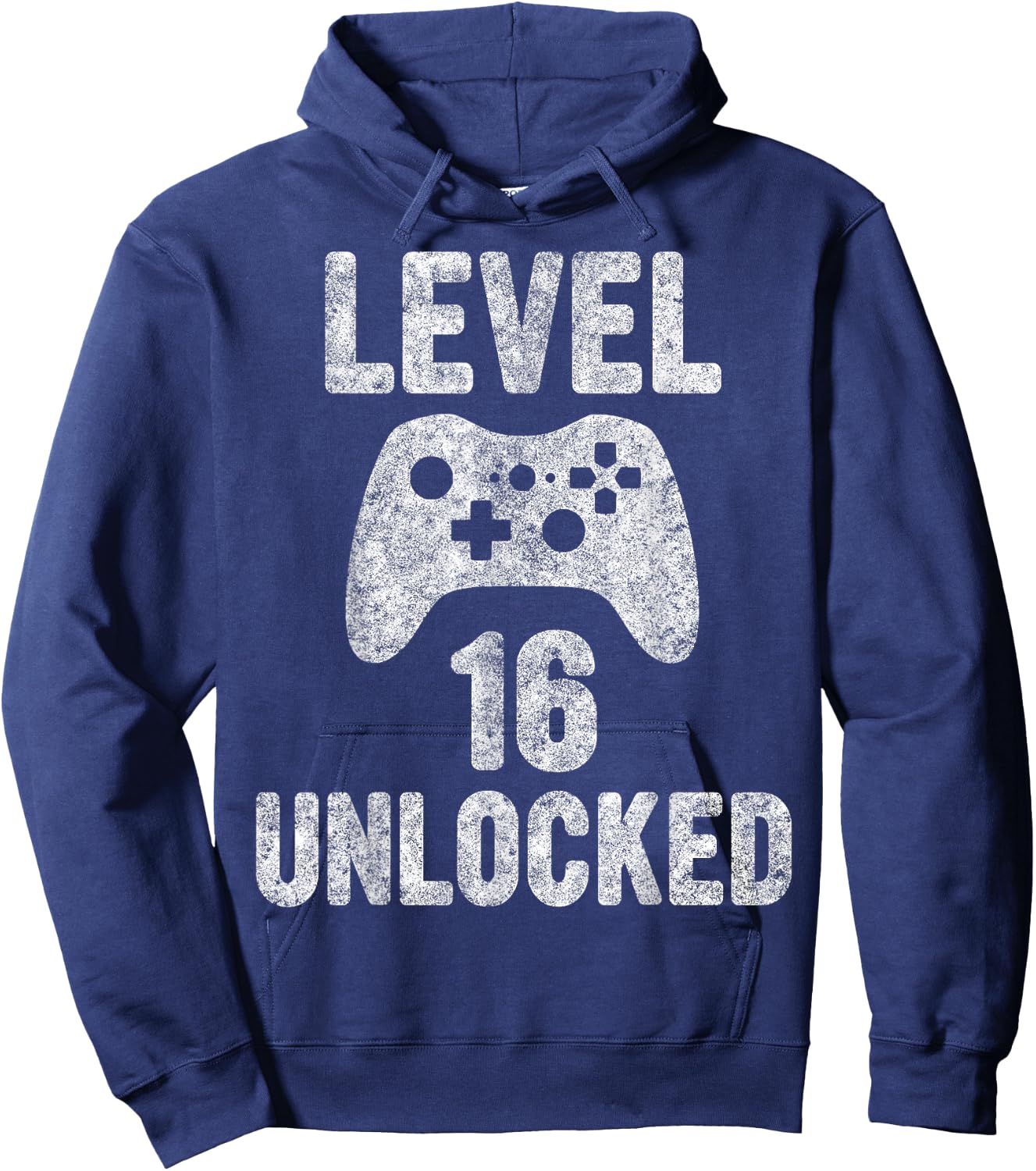 Cute Video Gamer 16th Birthday Gift Level 16 Unlocked Hoodie - Hoodie | Navy