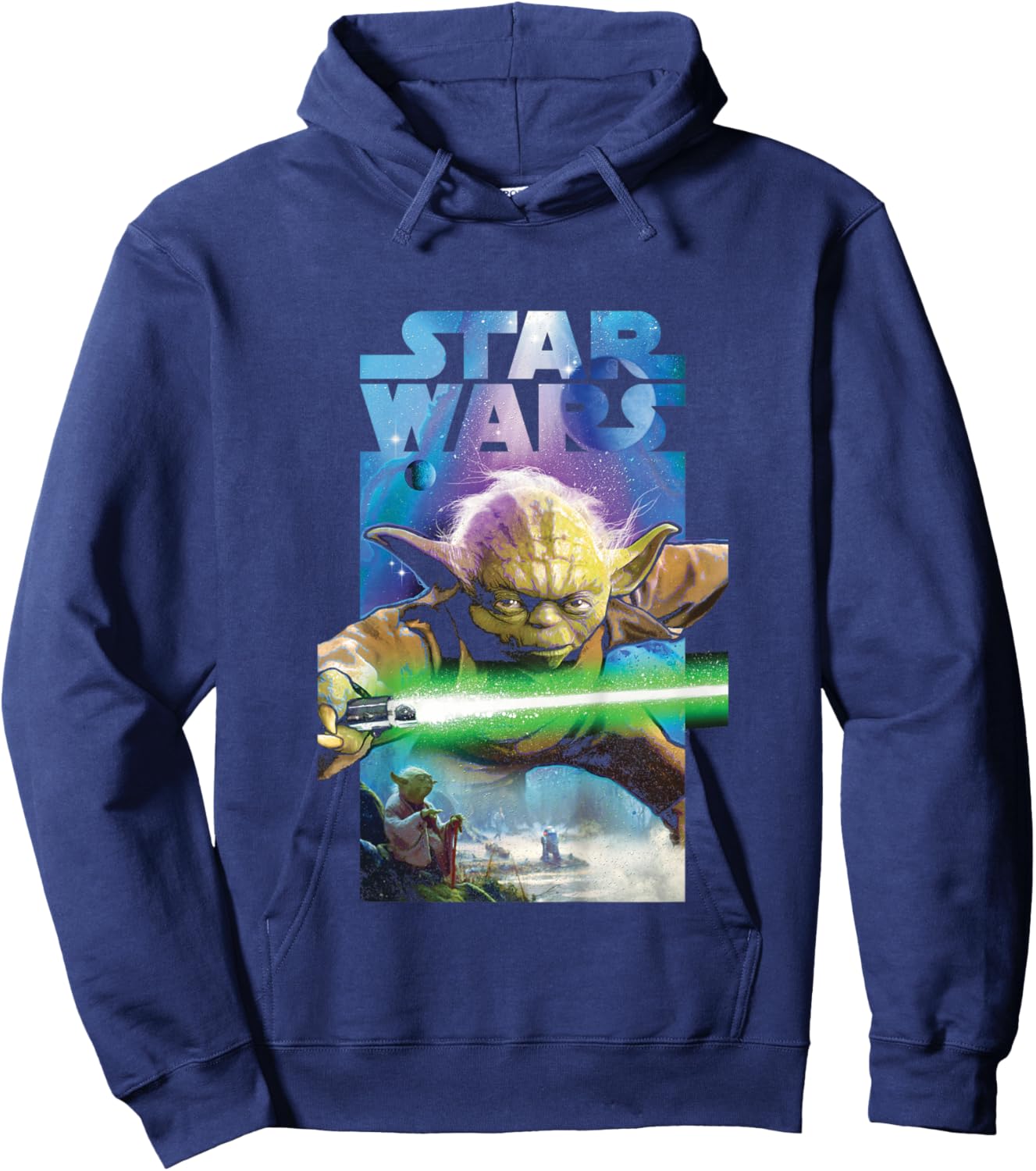 Children's Star Wars Master Yoda Poster , white, 2 Hoodie - Hoodie | Navy