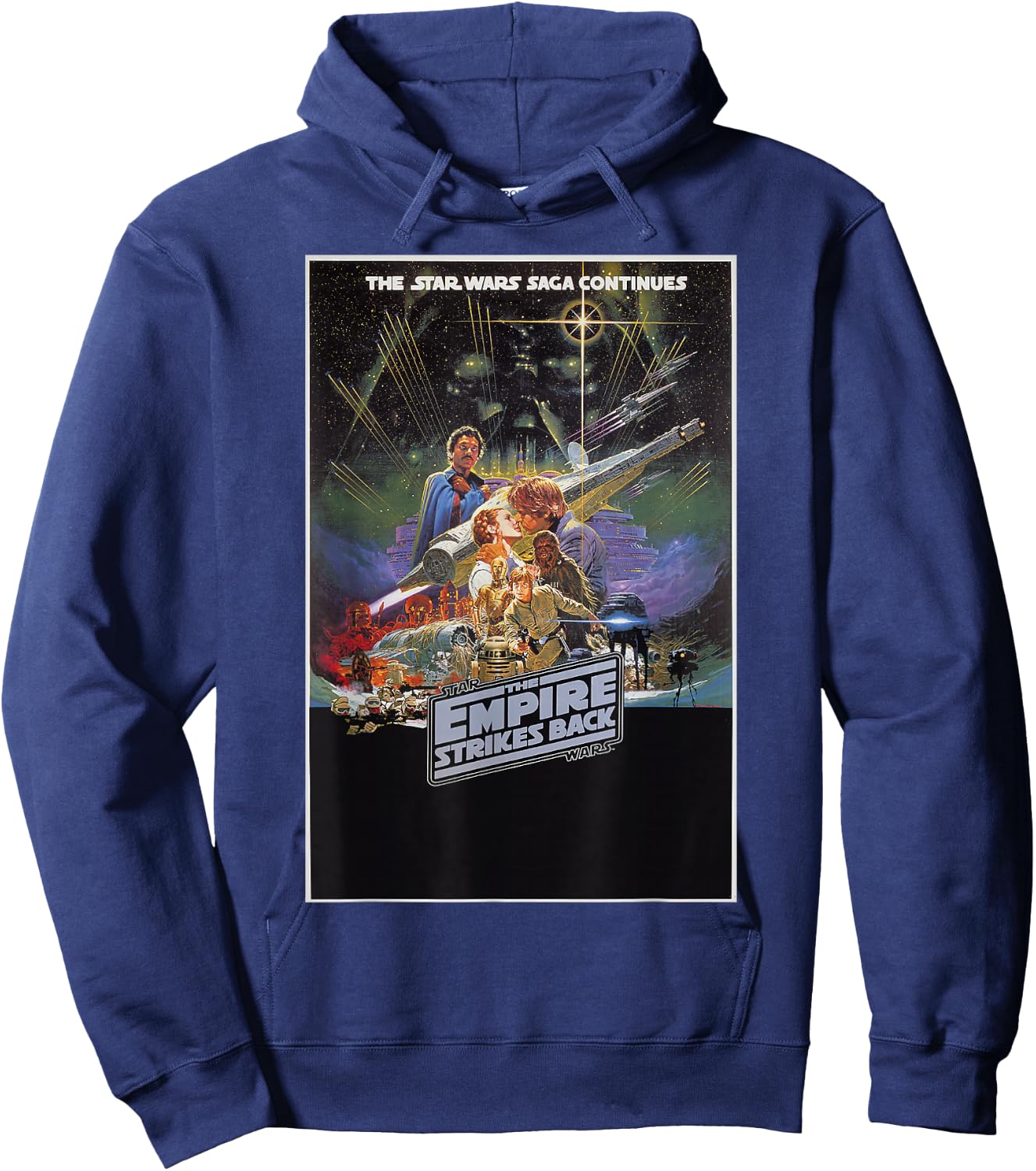 Star Wars The Empire Strikes Back Retro Movie Poster Hoodie - Hoodie | Navy