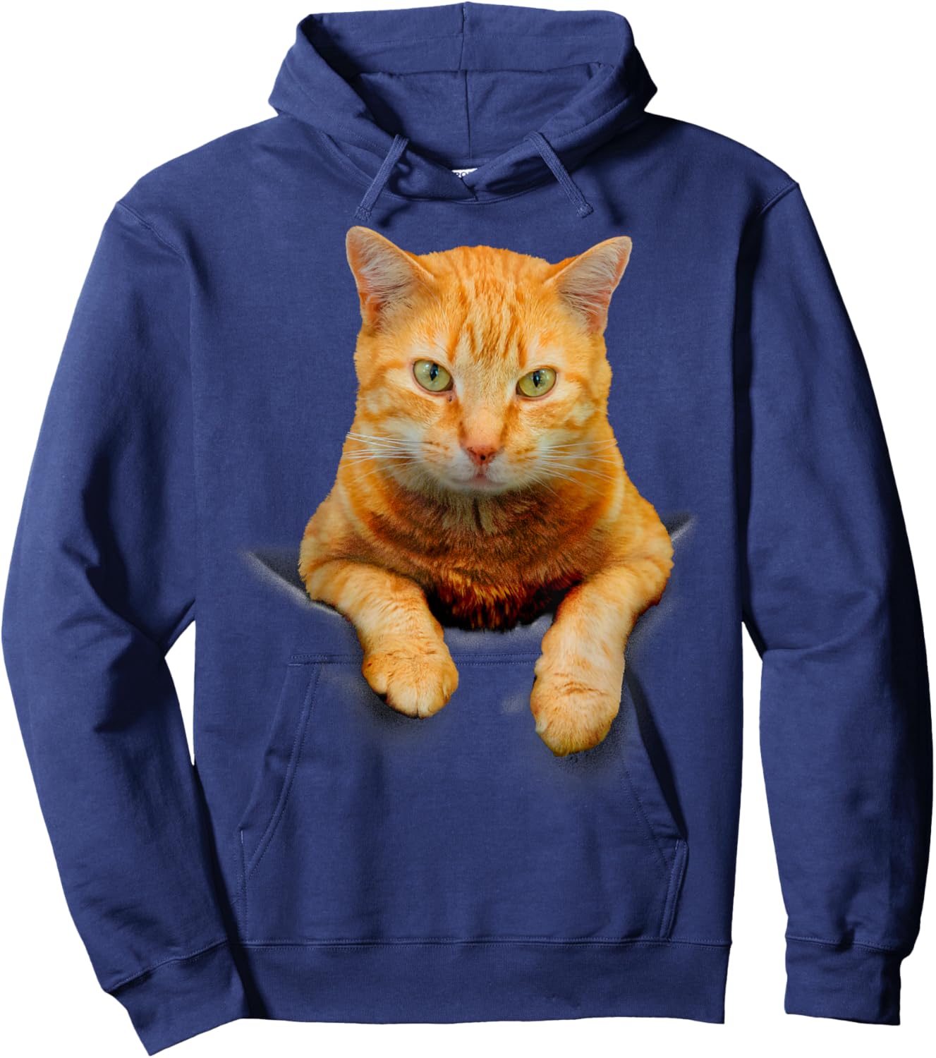 Cat Animals Creative Cat Motif Bag Cat Hoodie - Hoodie | Navy