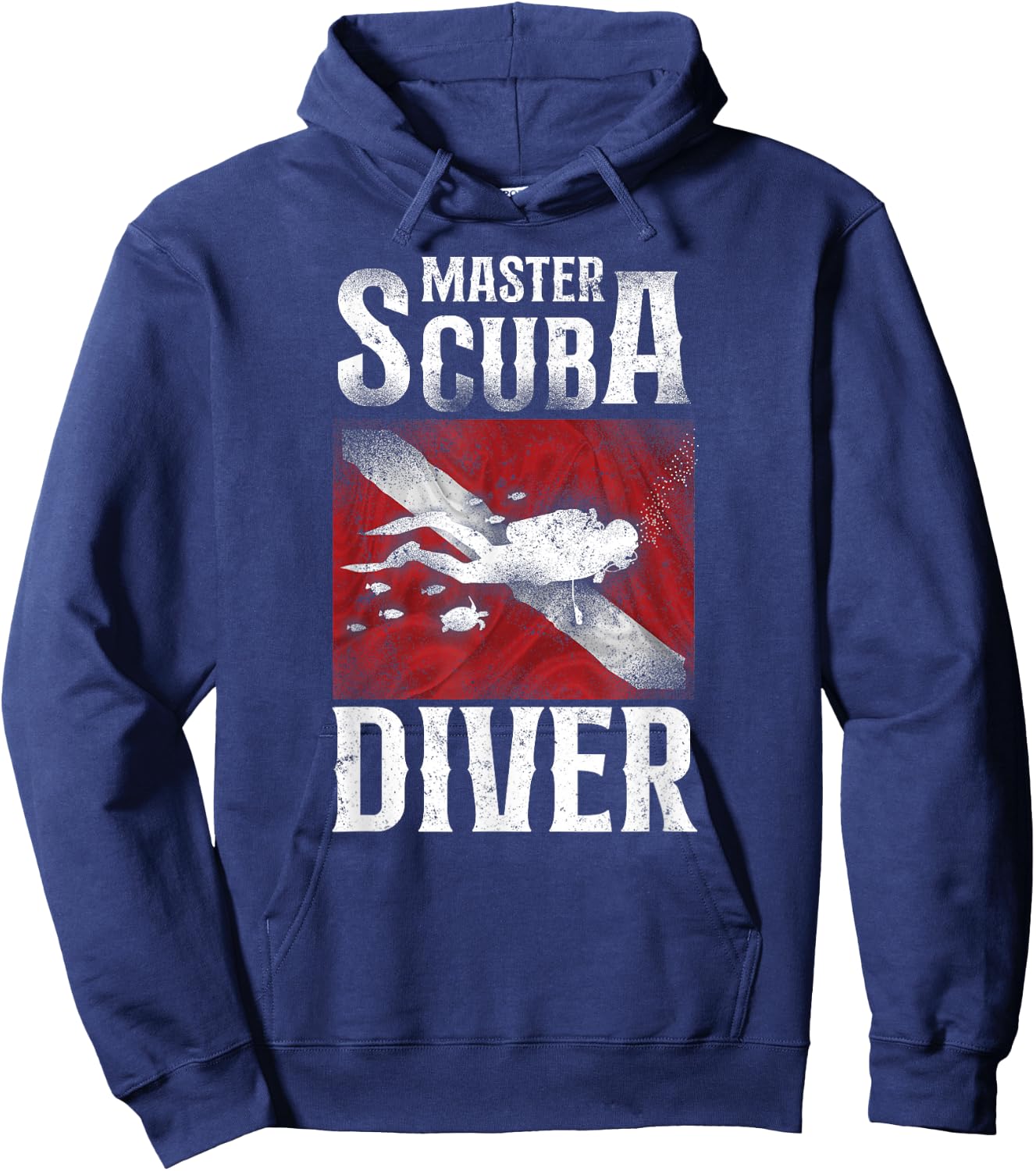 Diving Master Scuba Diver Down Hoodie - Hoodie | Navy