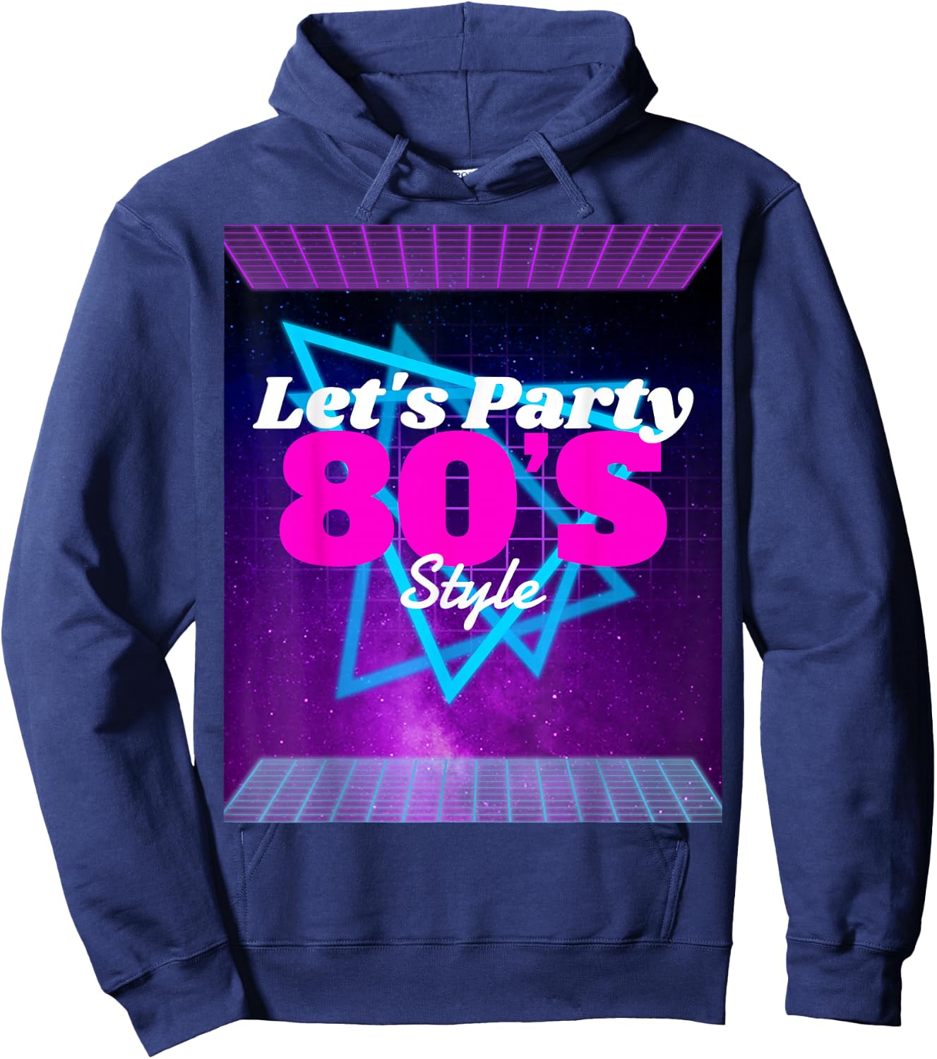 Let's Party 80's Style Vintage 80s Retro Classic Theme Hoodie - Hoodie | Navy