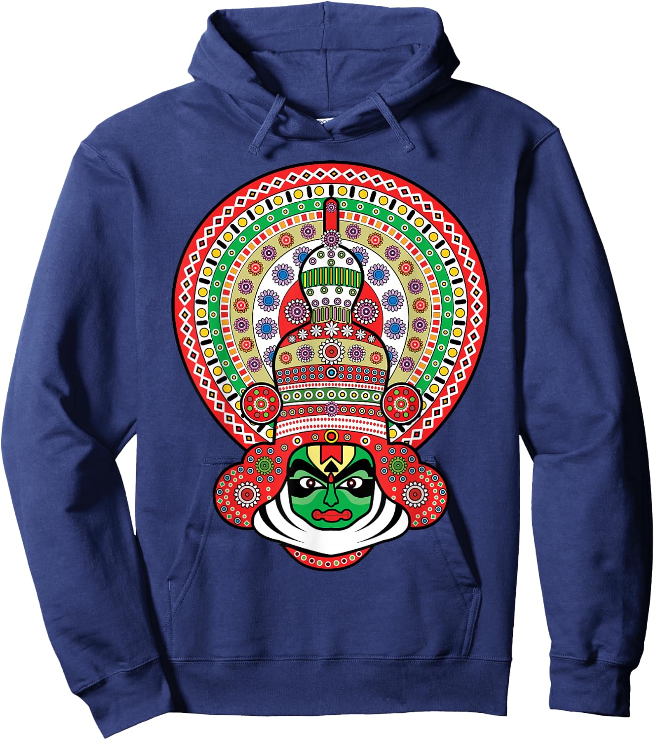 Kathakali, Indian Traditional, Cultural Dance Hoodie - Hoodie | Navy
