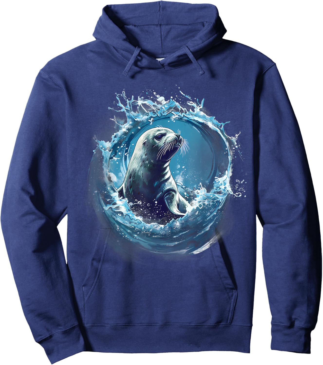 Seal Sea Ocean Animal Ocean Sea Seal Artwork Marine Mammal Hoodie - Hoodie | Navy