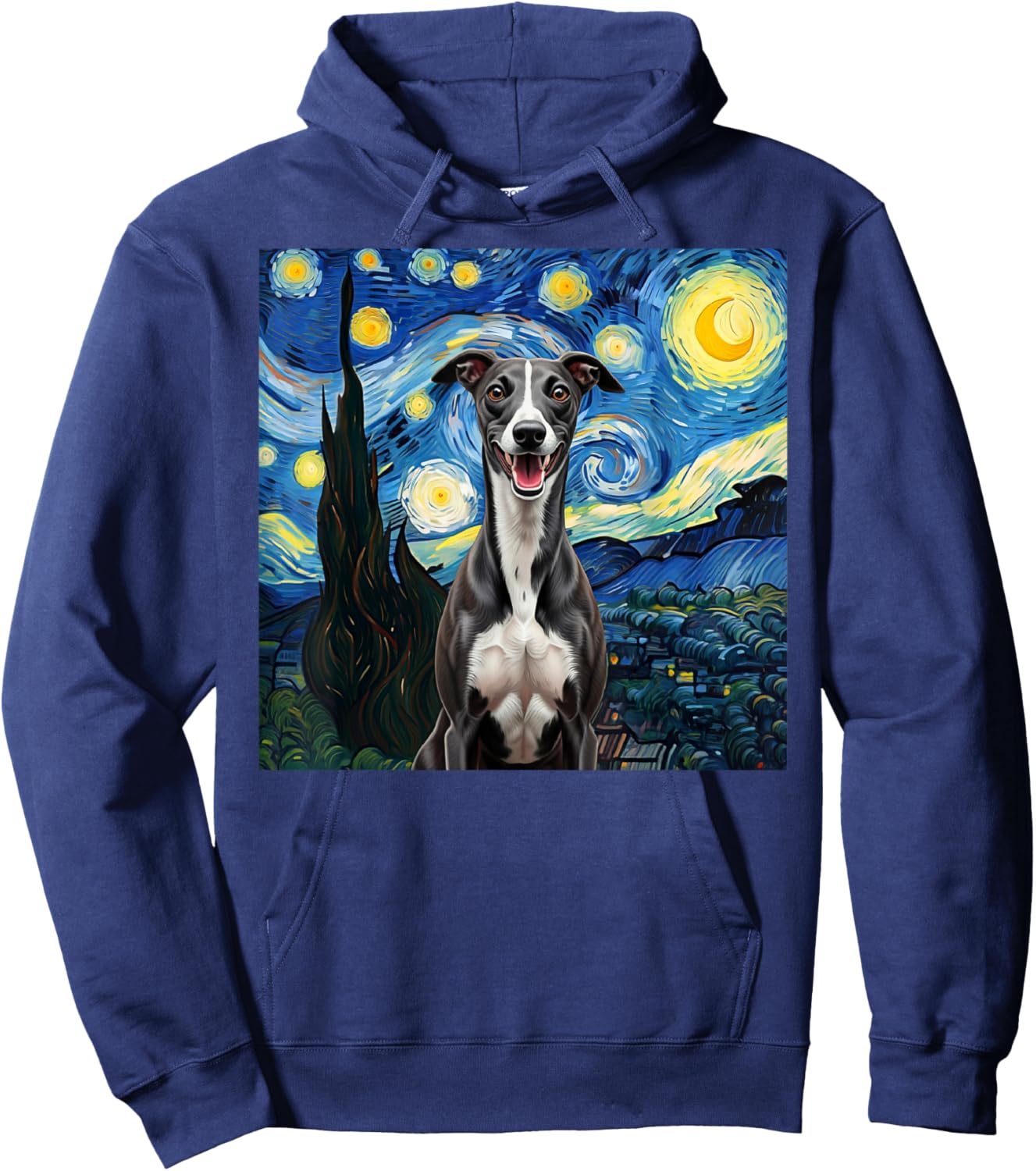 Whippet Black Starry Night Dog Lover Gift Women Kids Hoodie - Hoodie | Navy