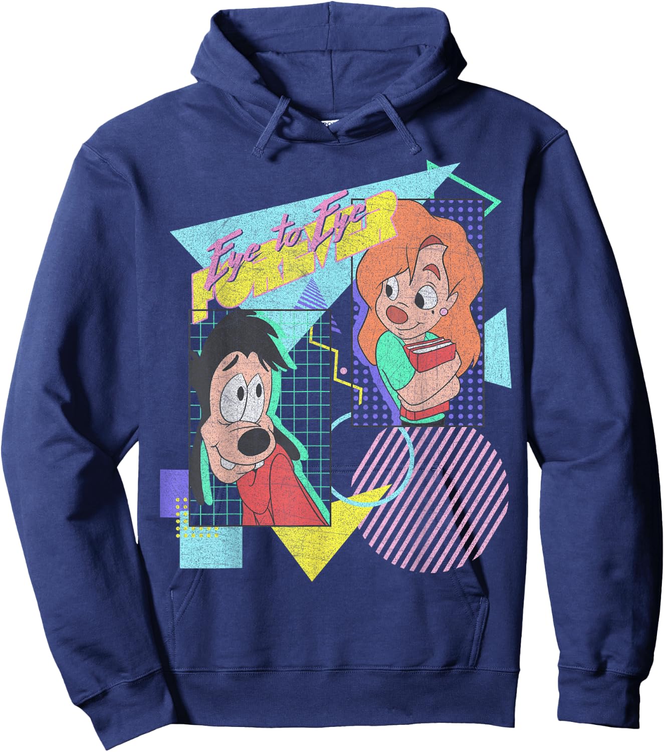 Disney A Goofy Movie Max & Roxanne Eye to Eye Forever Hoodie - Hoodie | Navy