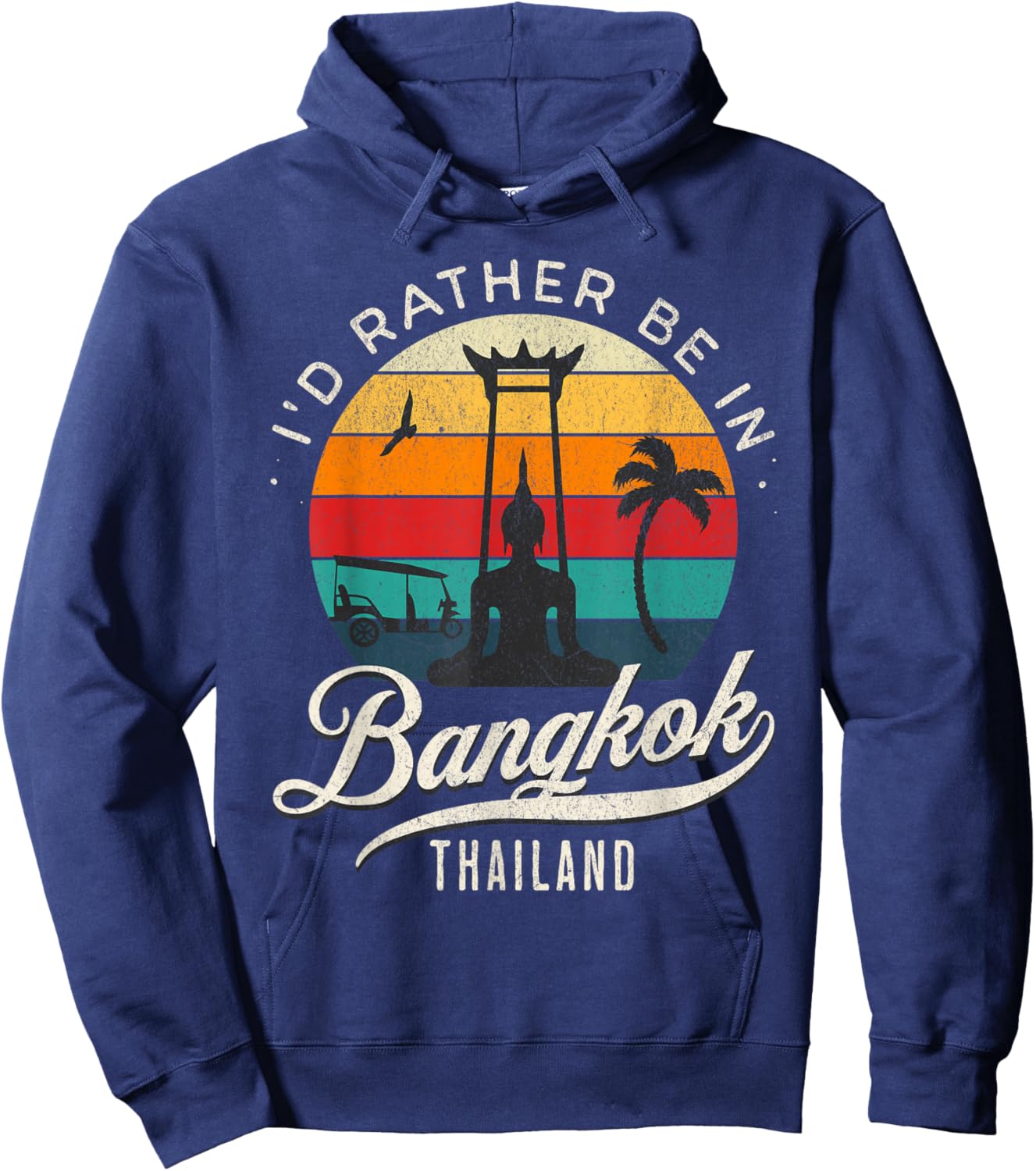I'd Rather Be In Bangkok Thailand Hoodie - Hoodie | Navy