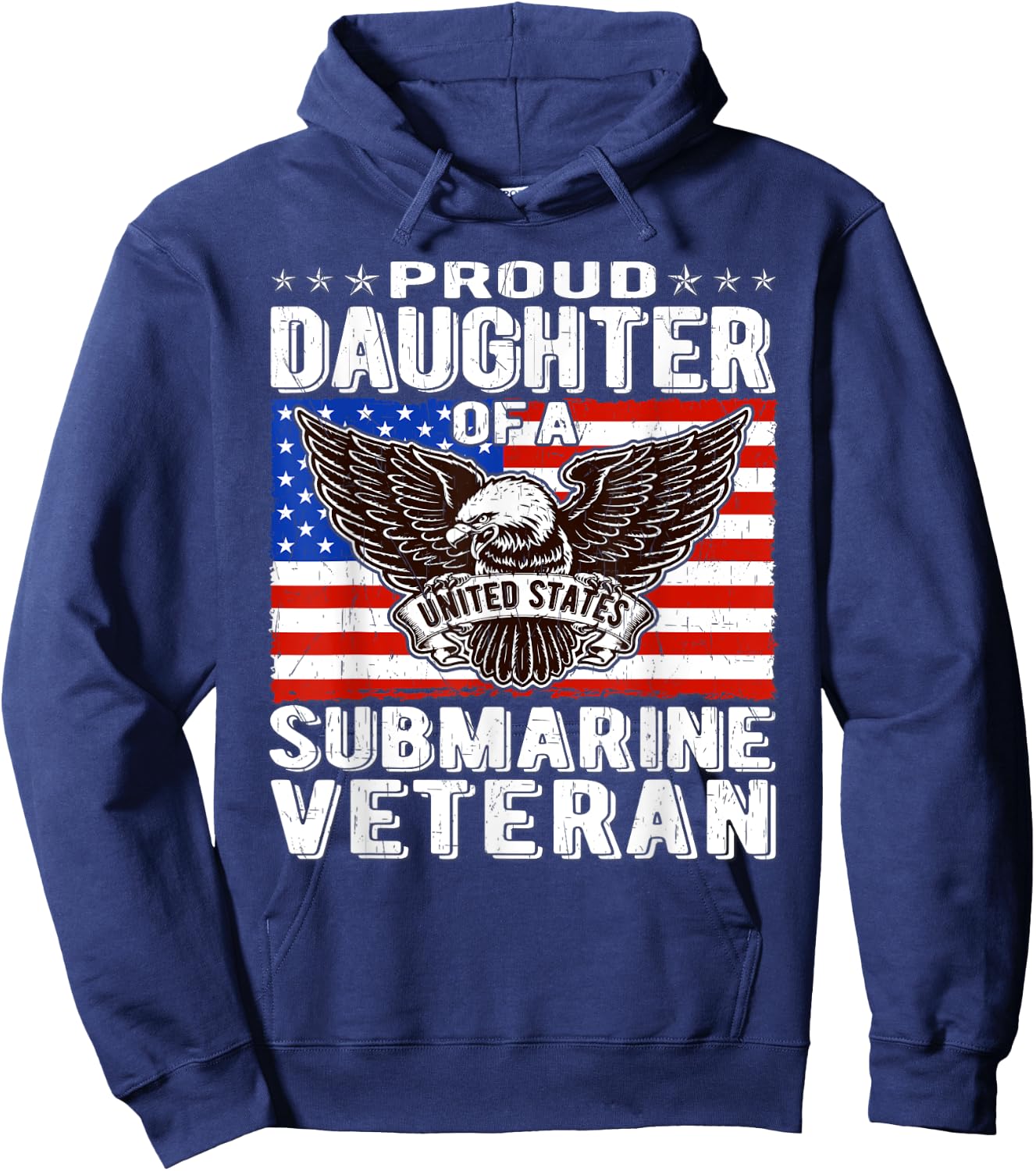 Proud Daughter Of Submarine Veteran Patriotic Military Gifts Hoodie - Hoodie | Navy
