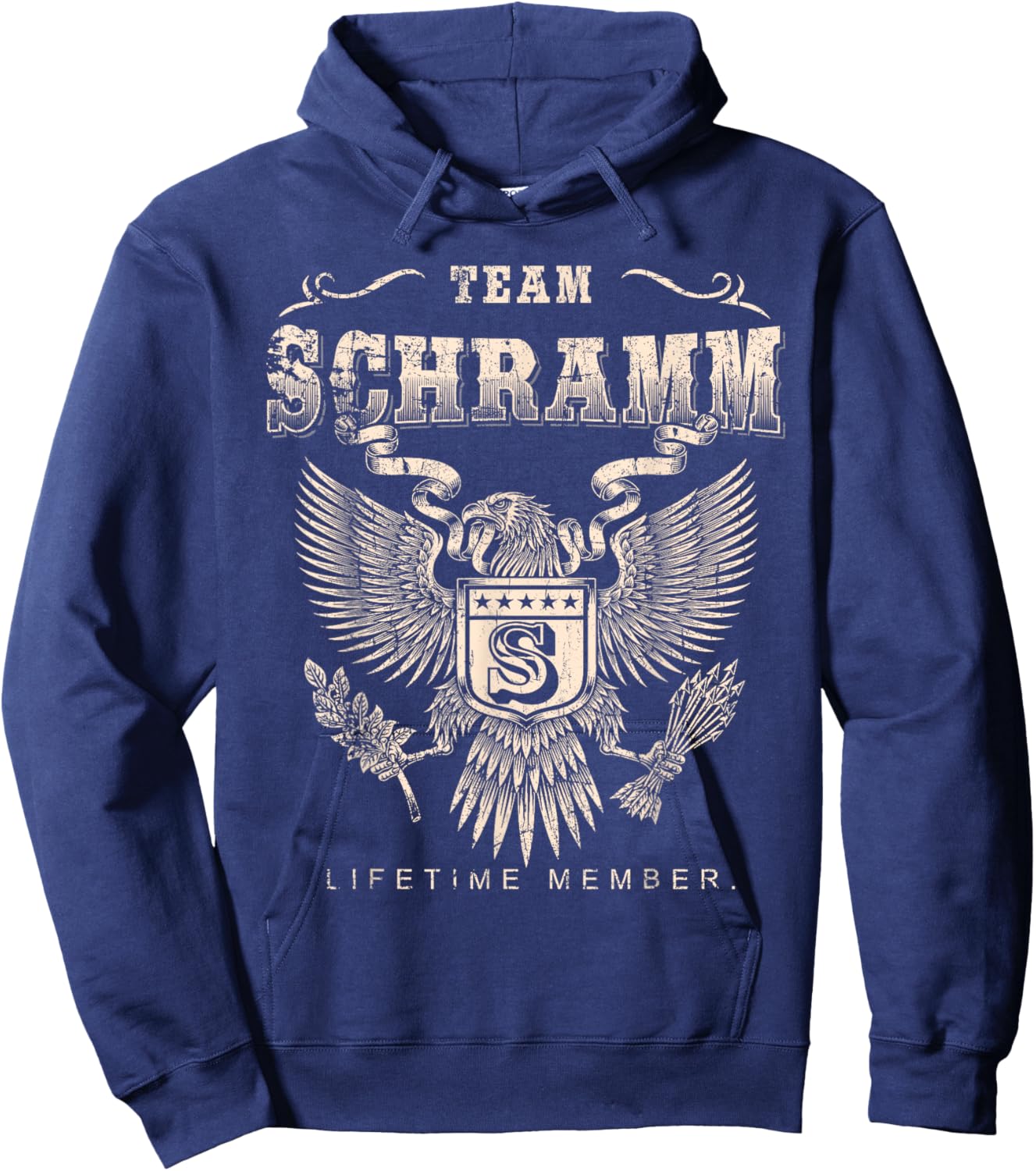 Team Schramm Lifetime Member - Schramm Last Name Hoodie - Hoodie | Navy