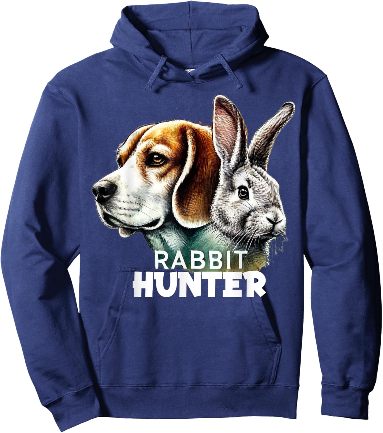 Beagle Dog Rabbit Hunter Rabbit Hunting Rabbiting Hunter Hoodie - Hoodie | Navy