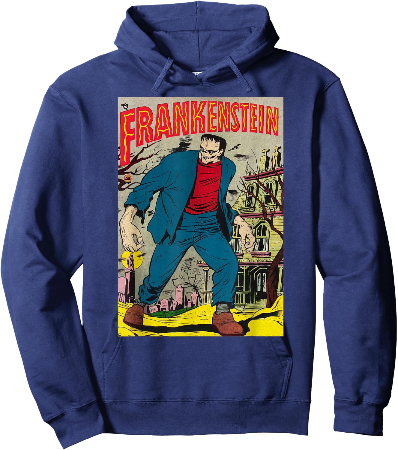 Classic Monster Poster Horror Comic Book Frankenstein Hoodie - Hoodie | Navy