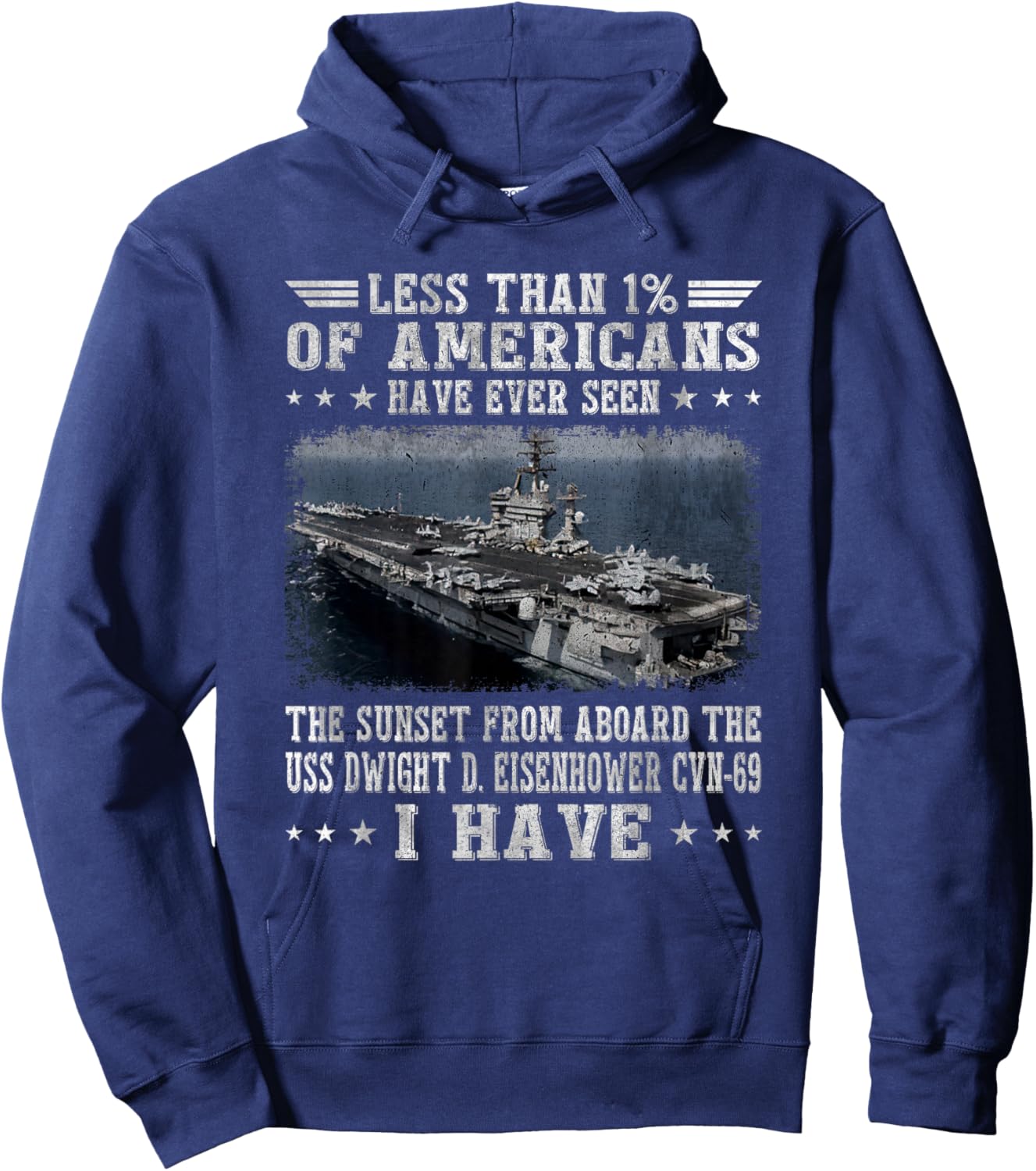 USS Dwight D. Eisenhower CVN-69 Aircraft Carrier Veteran Hoodie - Hoodie | Navy