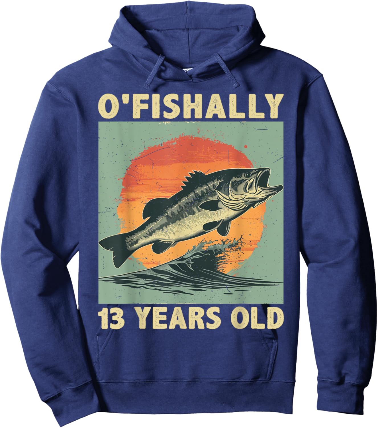 Ofishally 13 Years Old 2011 Fishing Fisherman 13th Birthday Hoodie - Hoodie | Navy
