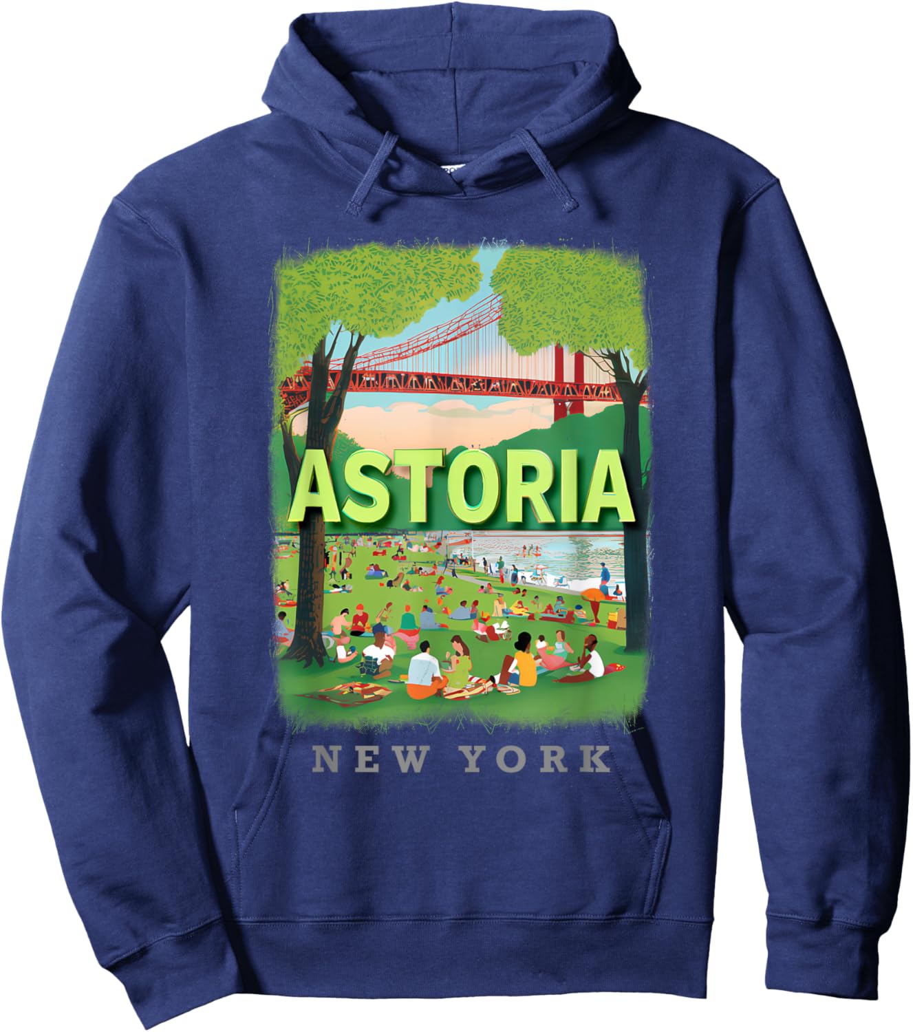 Astoria New York Queens NY Urban Oasis SD662 Hoodie - Hoodie | Navy