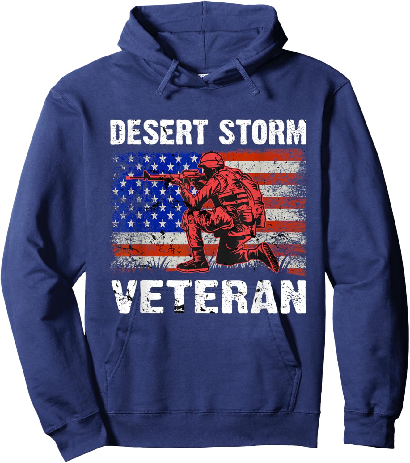 Operation Desert Storm Desert Shield Veteran Hoodie - Hoodie | Navy