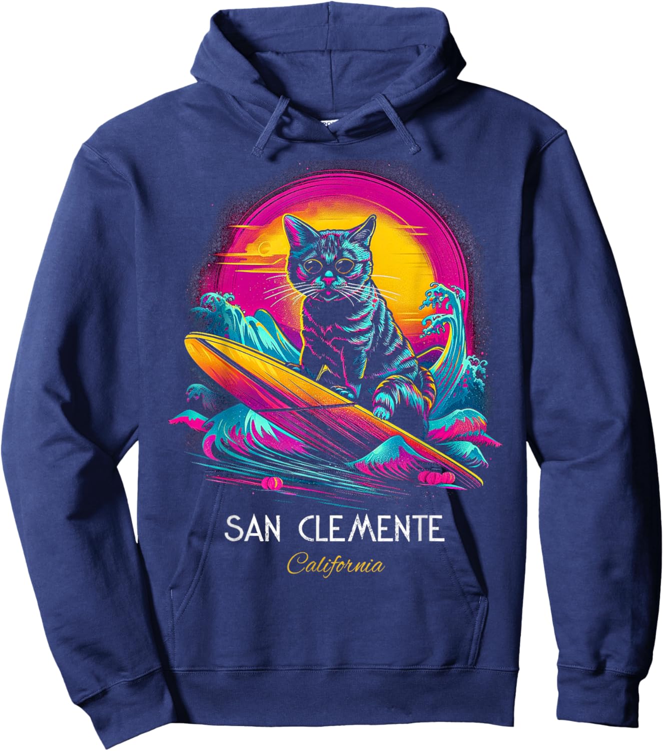 San Clemente California Hoodie - Hoodie | Navy