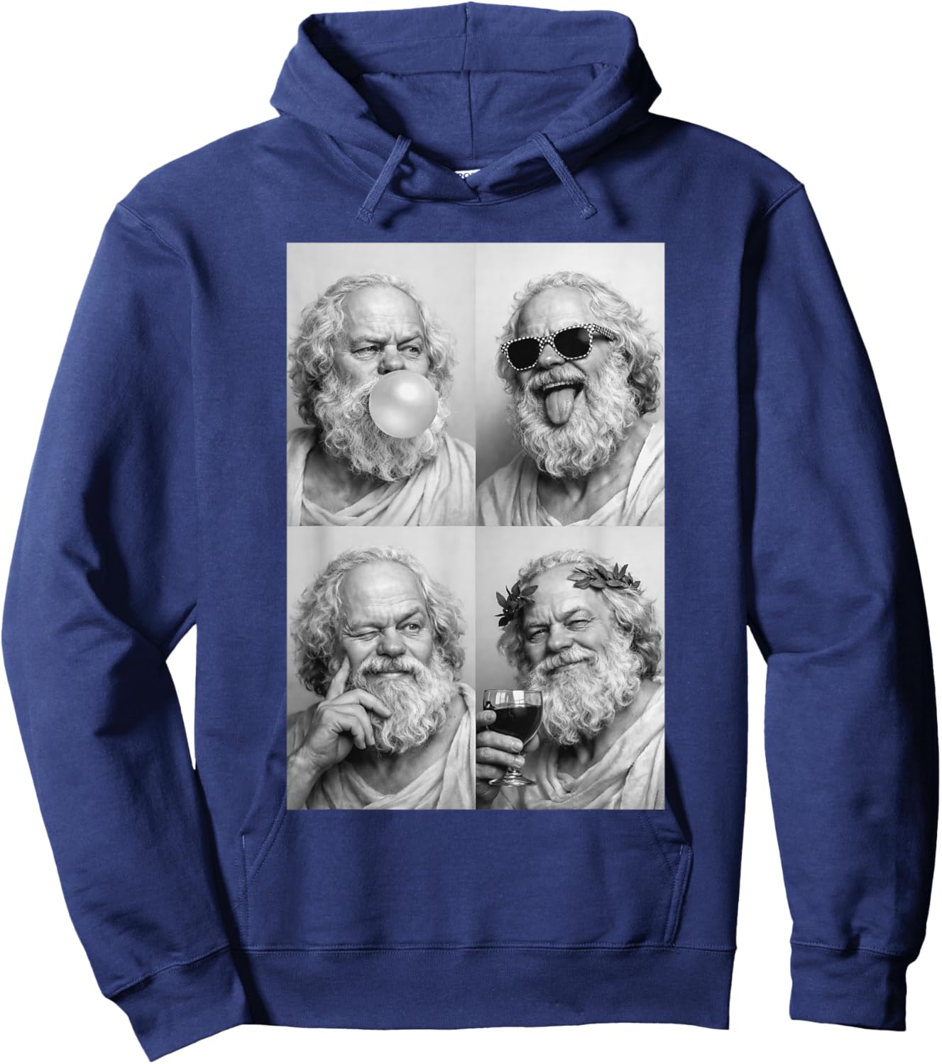 Sokrates Portrait Hoodie - Hoodie | Navy
