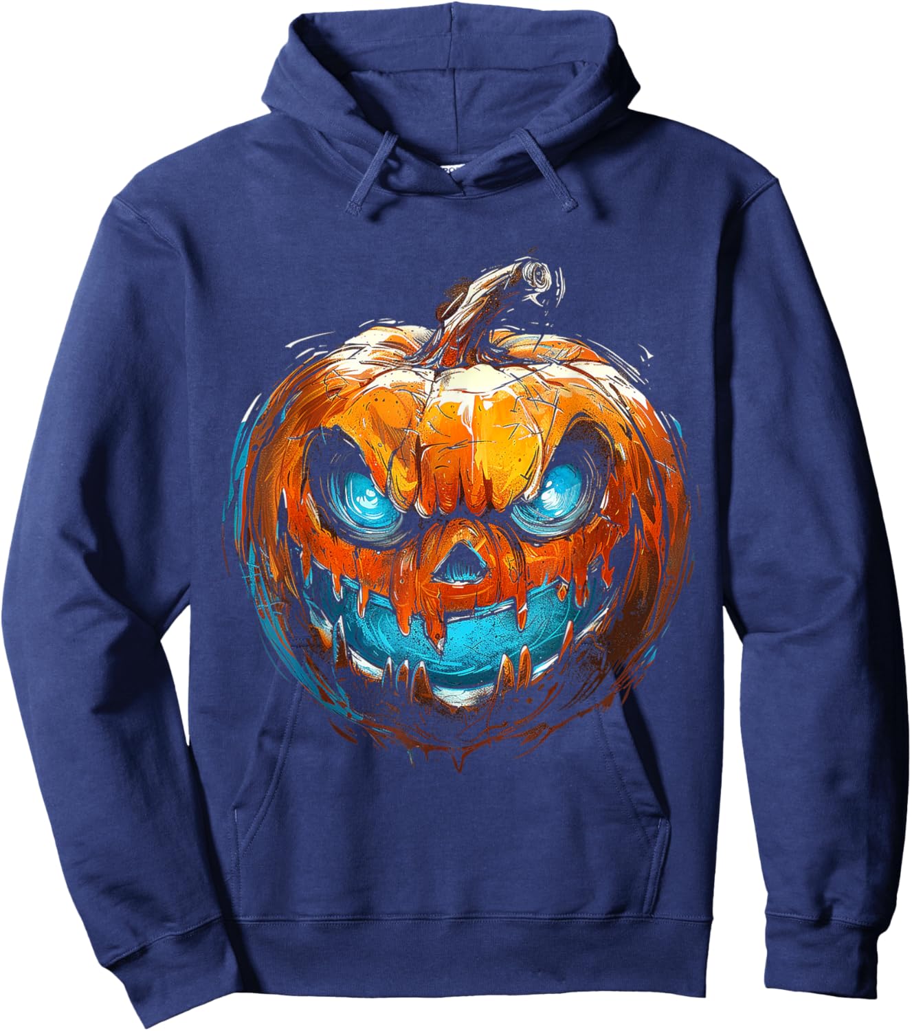 Pumpkin Costume Halloween Spooky Art Pumpkin Hoodie - Hoodie | Navy