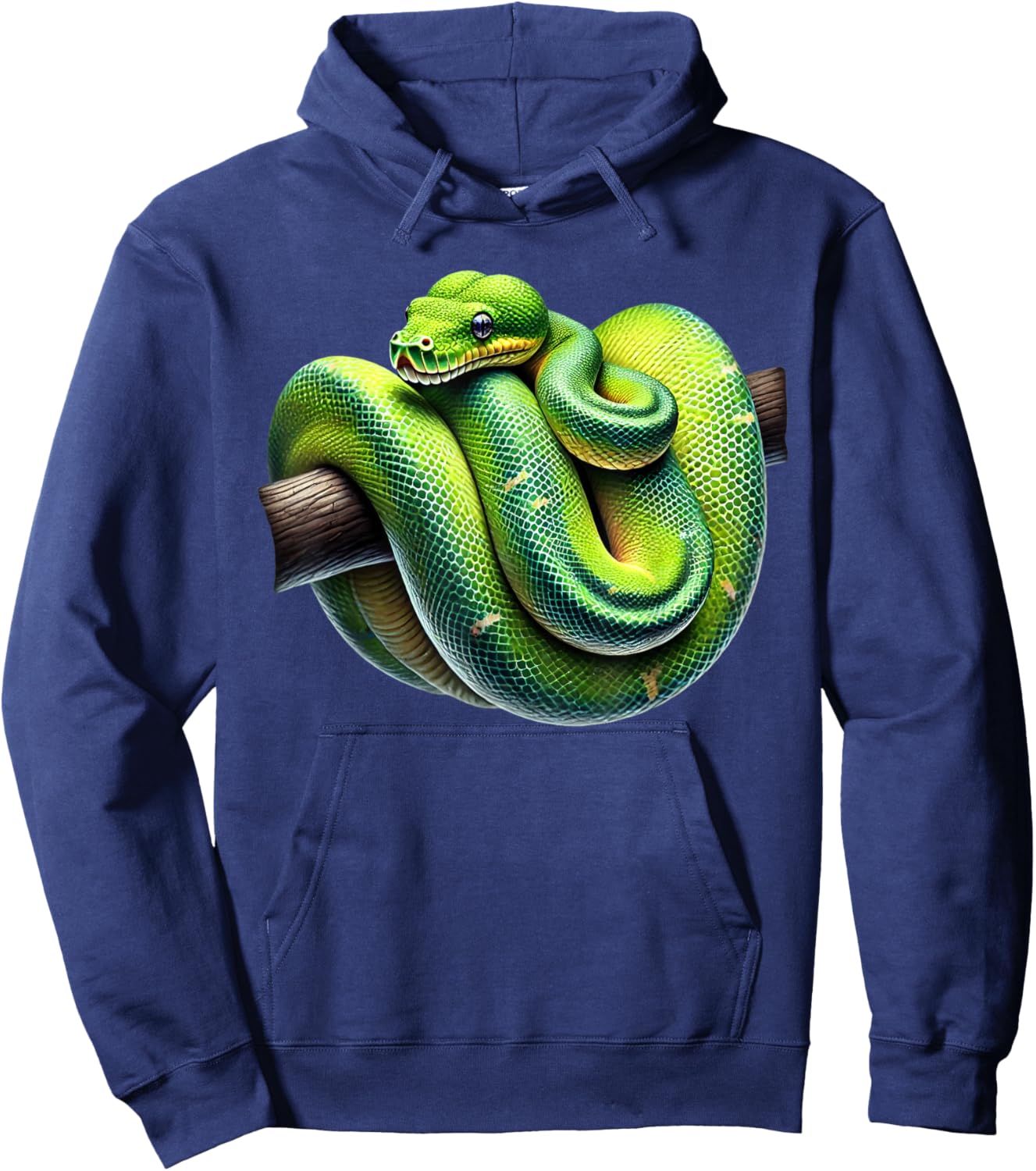 Green Tree Python Owner Reptiles for Snake Lover Hoodie - Hoodie | Navy